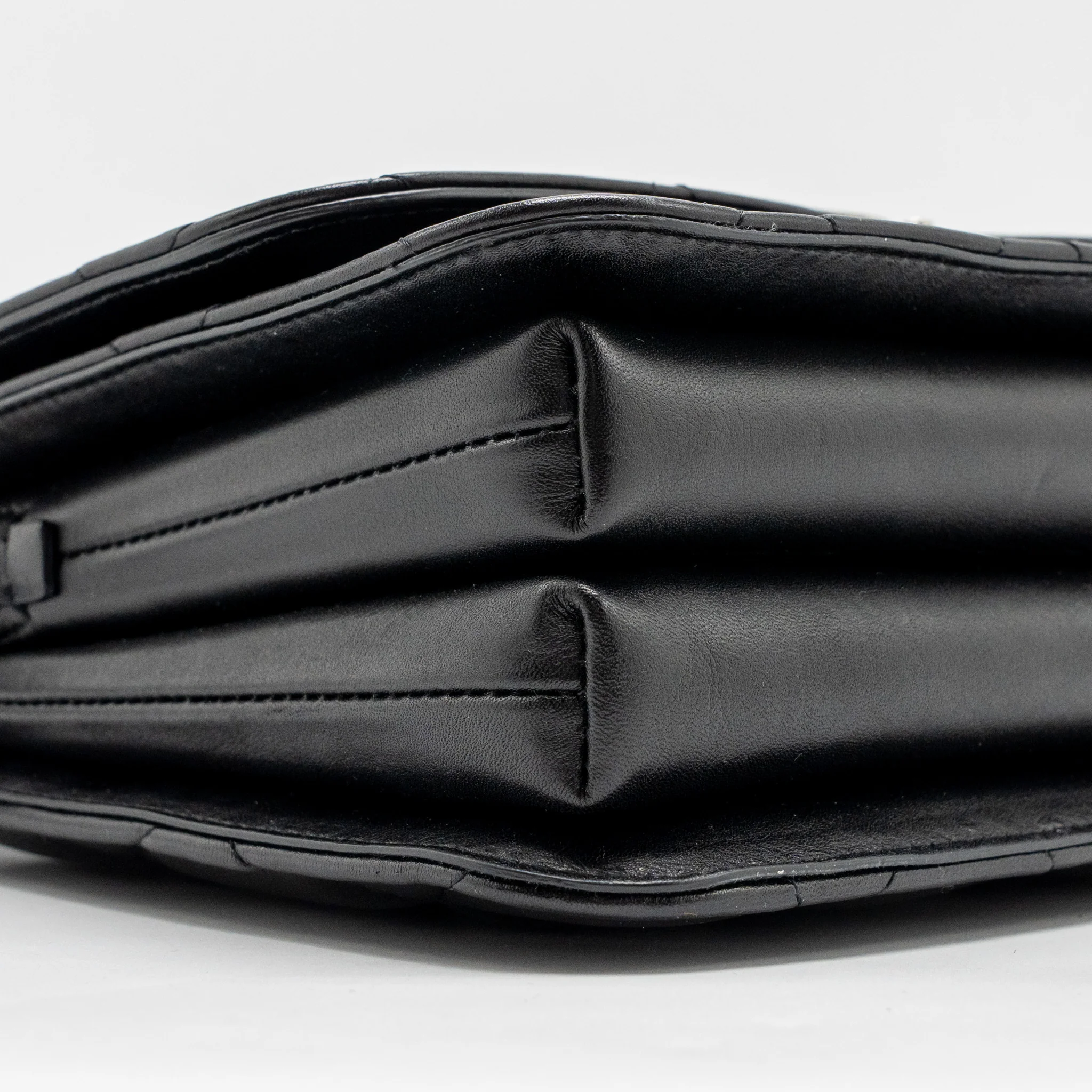 Balenciaga B. Shoulder Bag Quilted Calfskin Black Ruthenium Hardware - Image 6