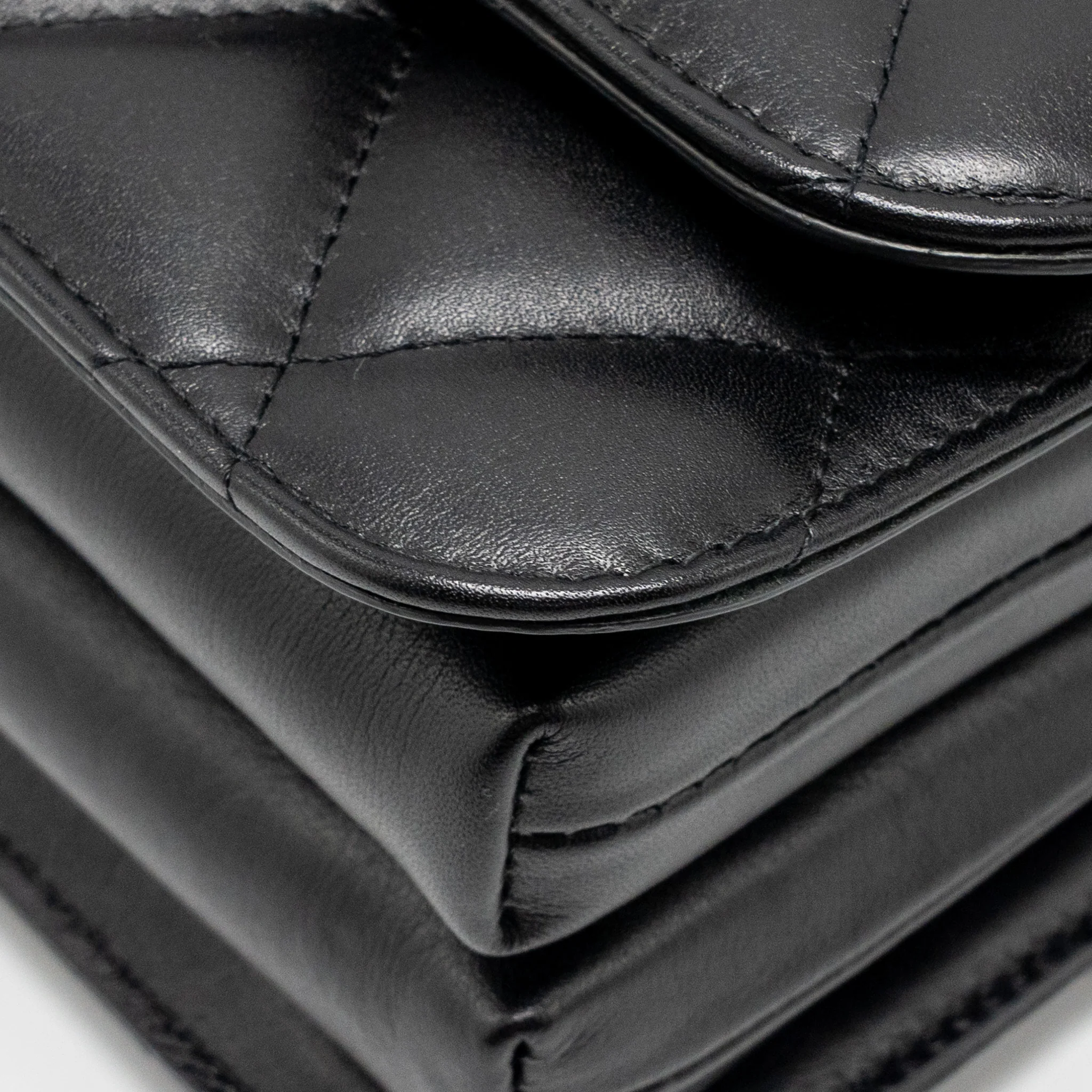 Balenciaga B. Shoulder Bag Quilted Calfskin Black Ruthenium Hardware - Image 8