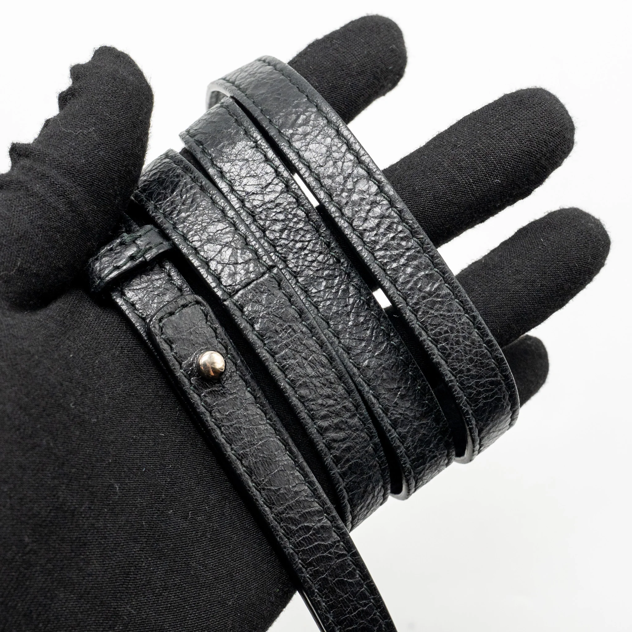 Balenciaga Bazar Mini Shopper/Tote Bag Crackled Calfskin Black SHW - Image 15