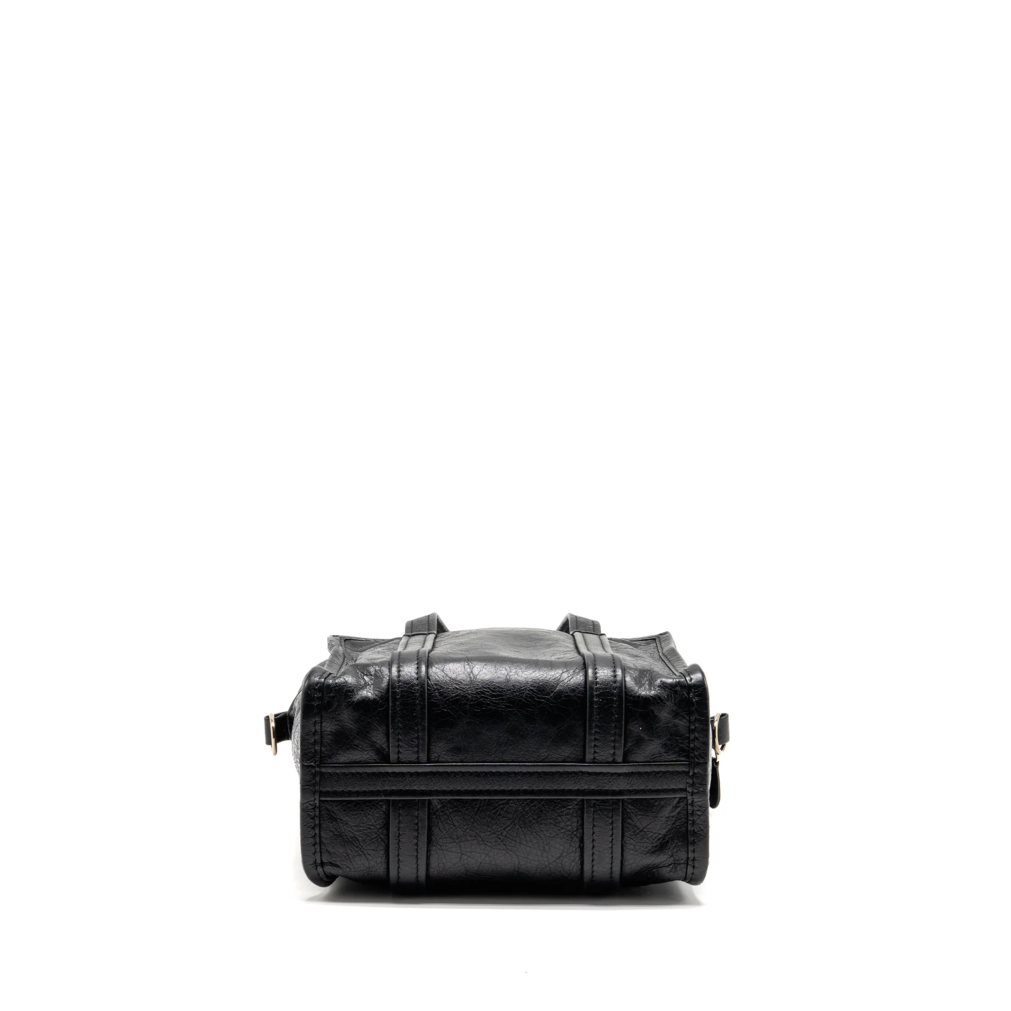 Balenciaga Bazar Mini Shopper/Tote Bag Crackled Calfskin Black SHW - Image 5