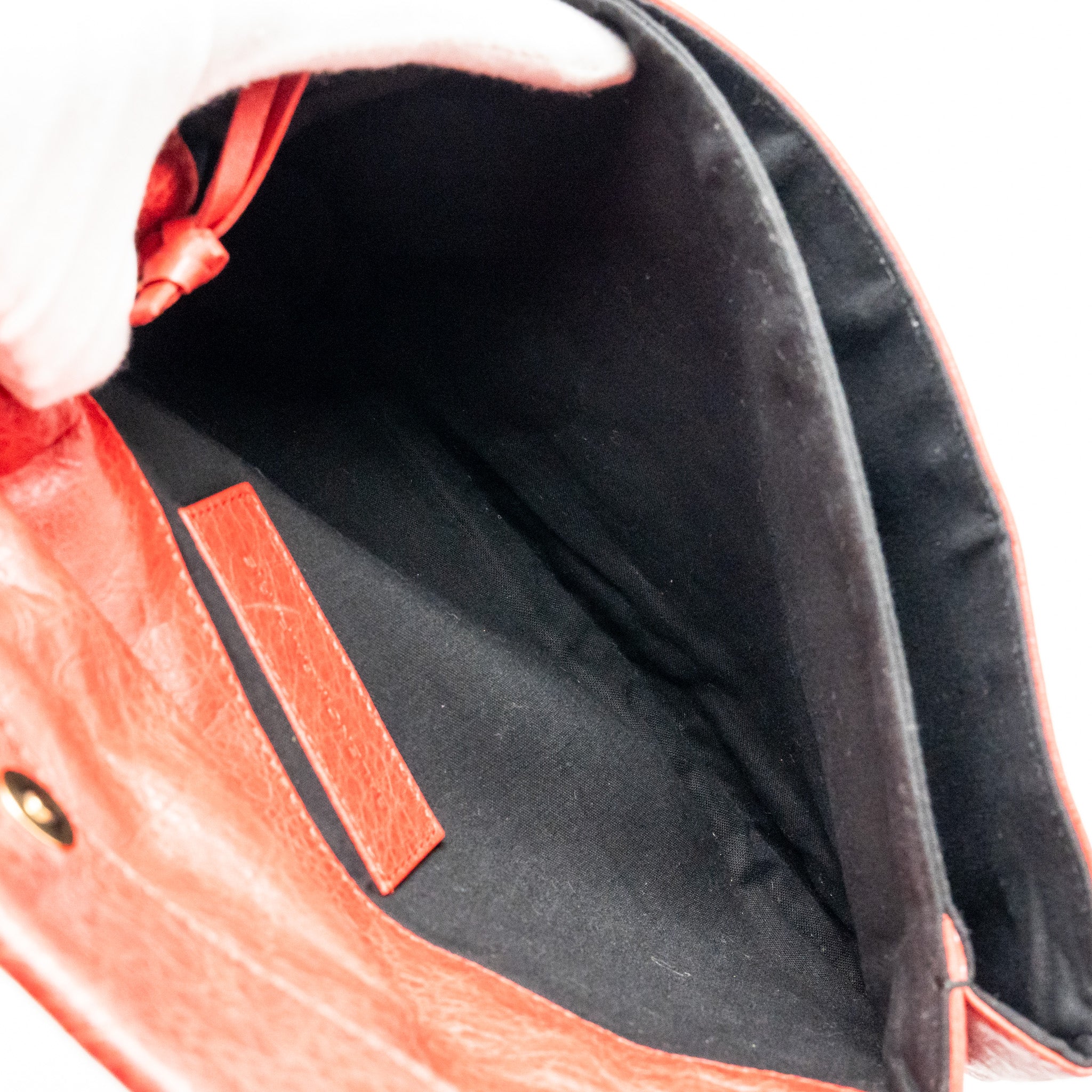 Balenciaga City Fold Clutch Leather Red GHW - Image 11