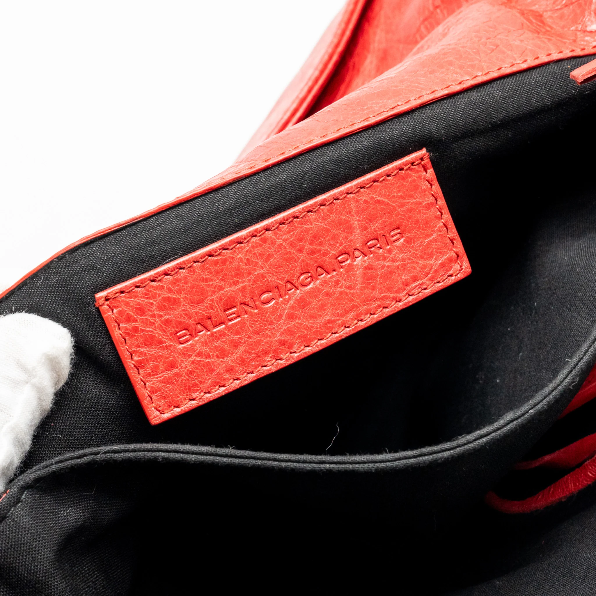 Balenciaga City Fold Clutch Leather Red GHW - Image 12