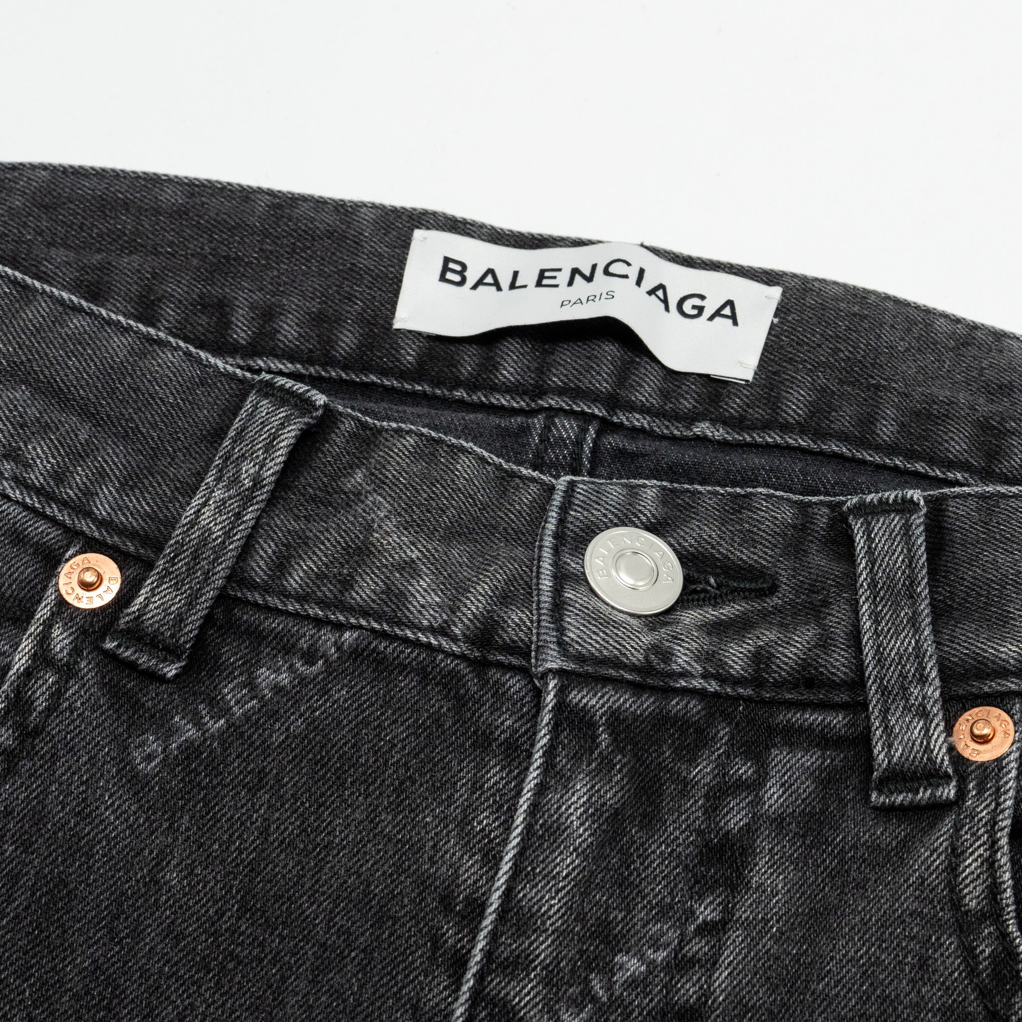 Balenciaga Size 26 Denim Jeans Cotton Black - Image 4