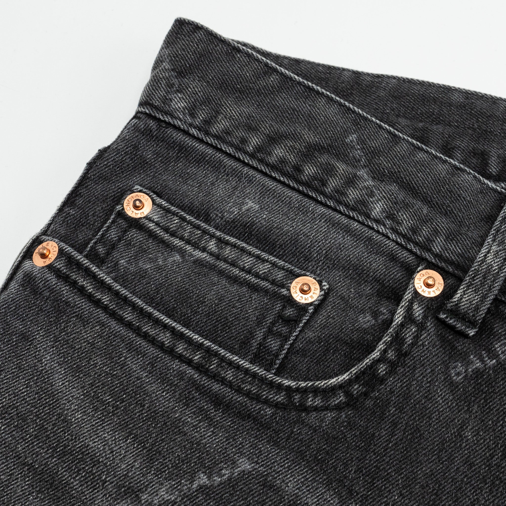 Balenciaga Size 26 Denim Jeans Cotton Black - Image 5