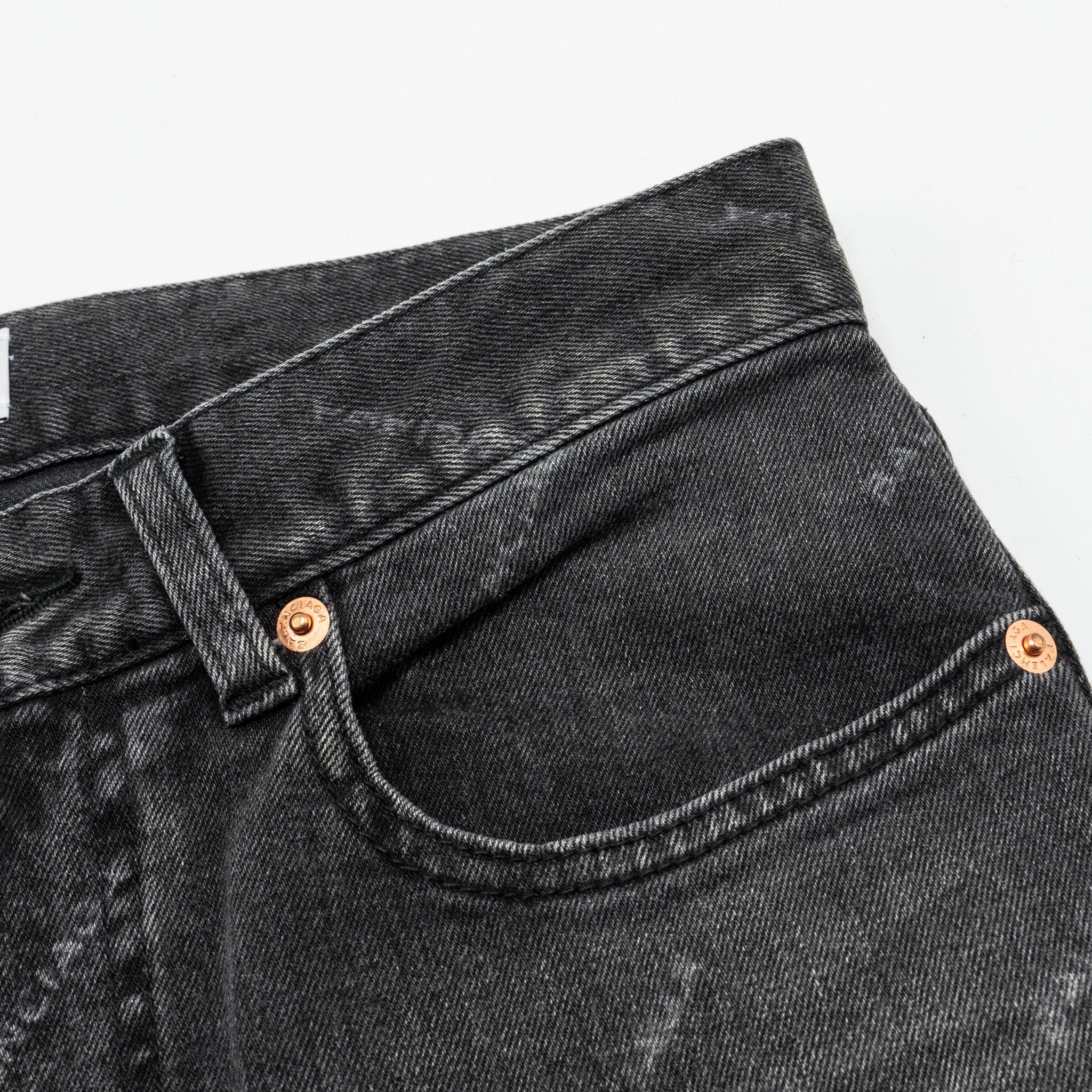 Balenciaga Size 26 Denim Jeans Cotton Black - Image 6