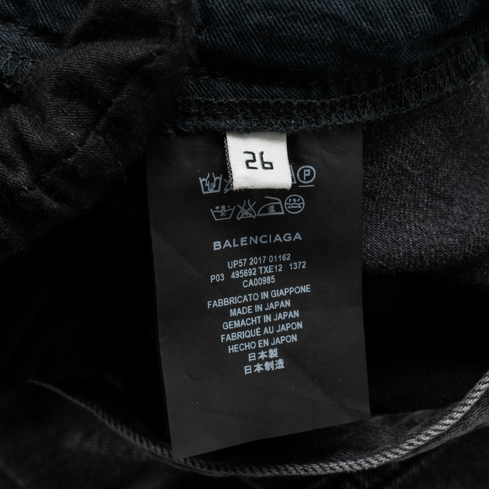 Balenciaga Size 26 Denim Jeans Cotton Black - Image 9