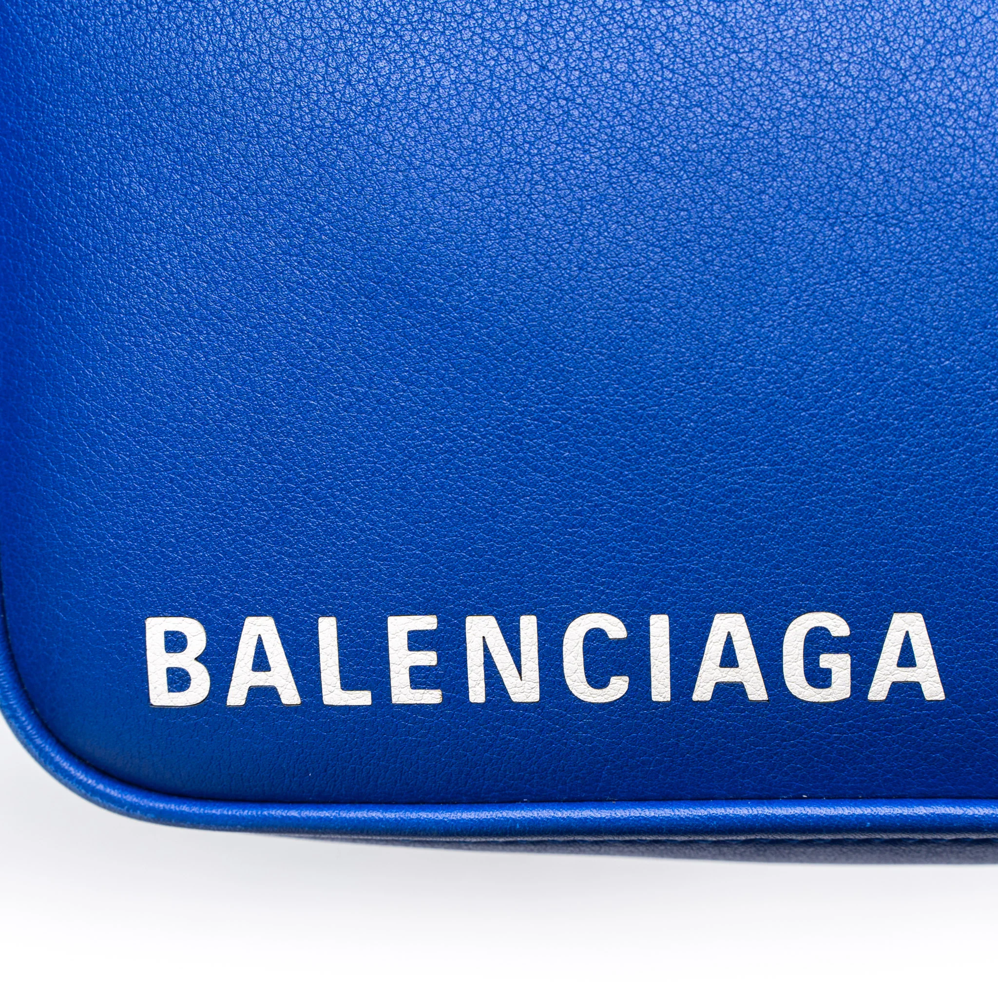 Balenciaga Triangle Duffle Bag Calfskin Blue SHW - Image 10