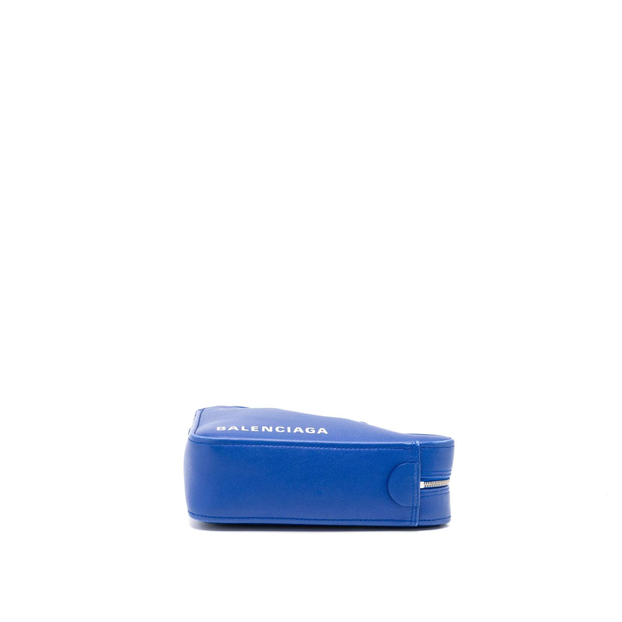 Balenciaga Triangle Duffle Bag Calfskin Blue SHW - Image 12