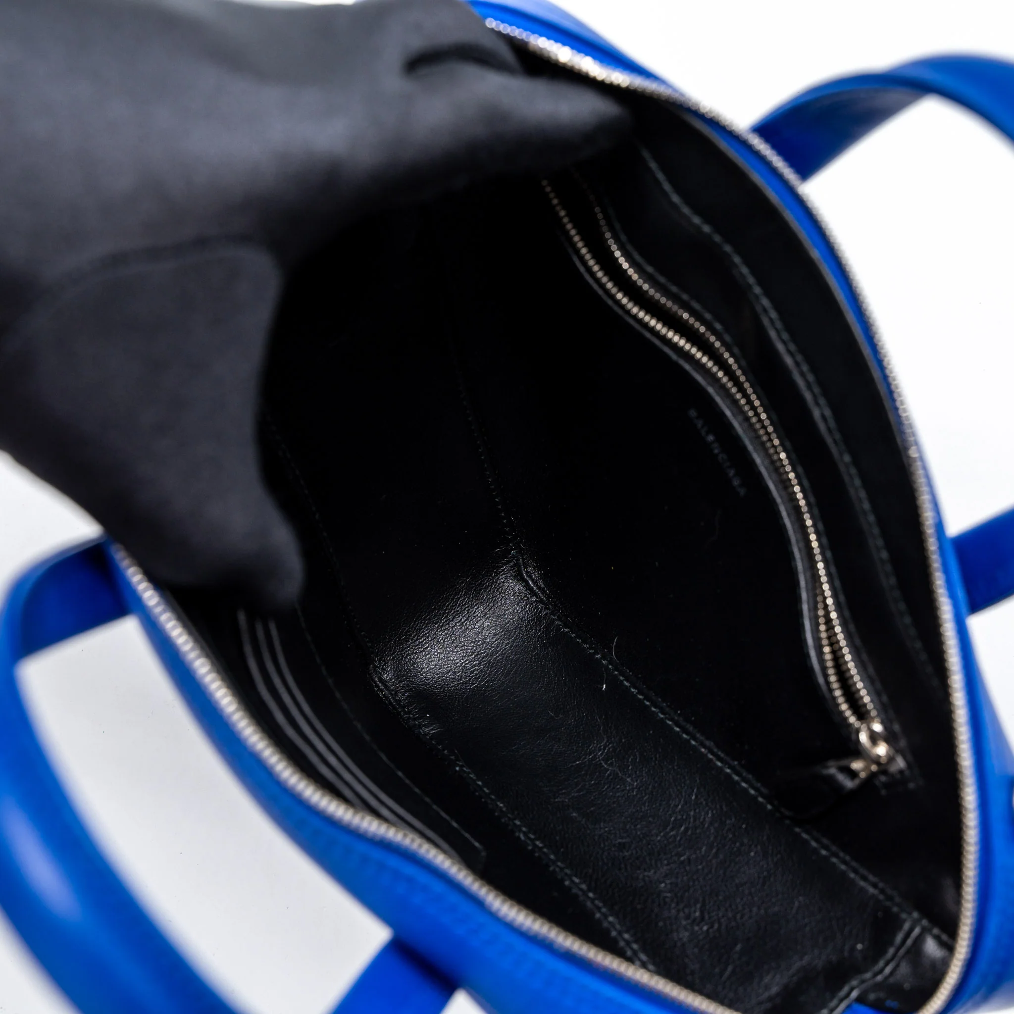 Balenciaga Triangle Duffle Bag Calfskin Blue SHW - Image 6