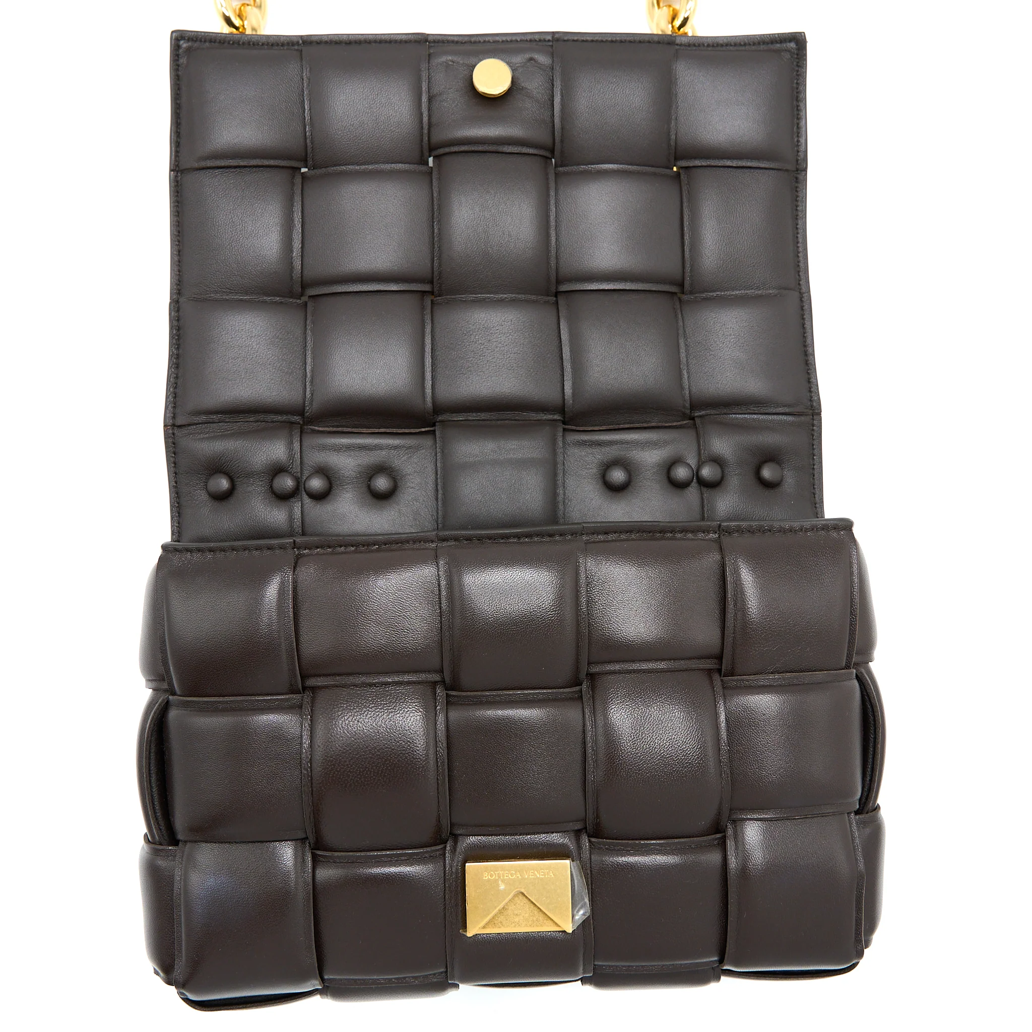 Bottega Veneta Chain Cassette Bag Dark Brown GHW - Image 12