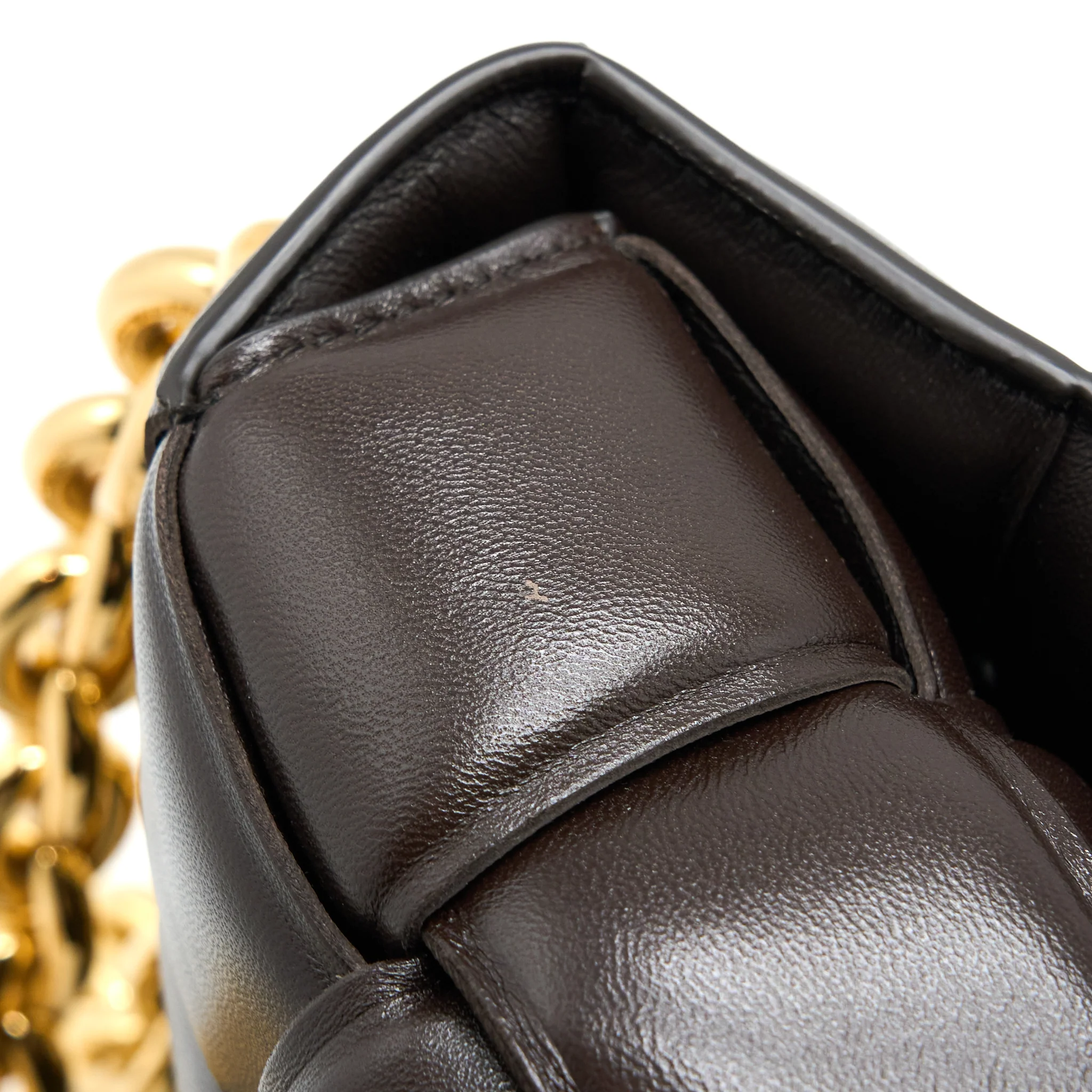 Bottega Veneta Chain Cassette Bag Dark Brown GHW - Image 8