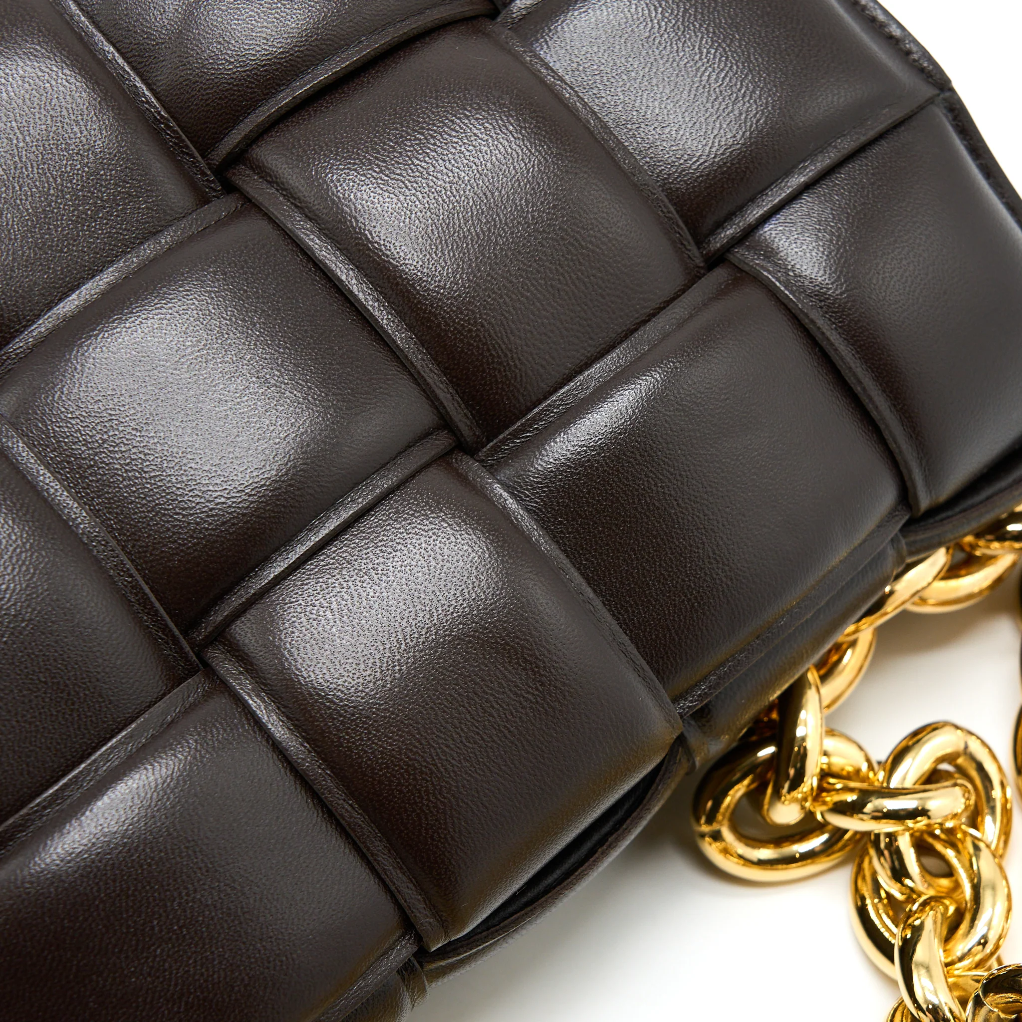 Bottega Veneta Chain Cassette Bag Dark Brown GHW - Image 9