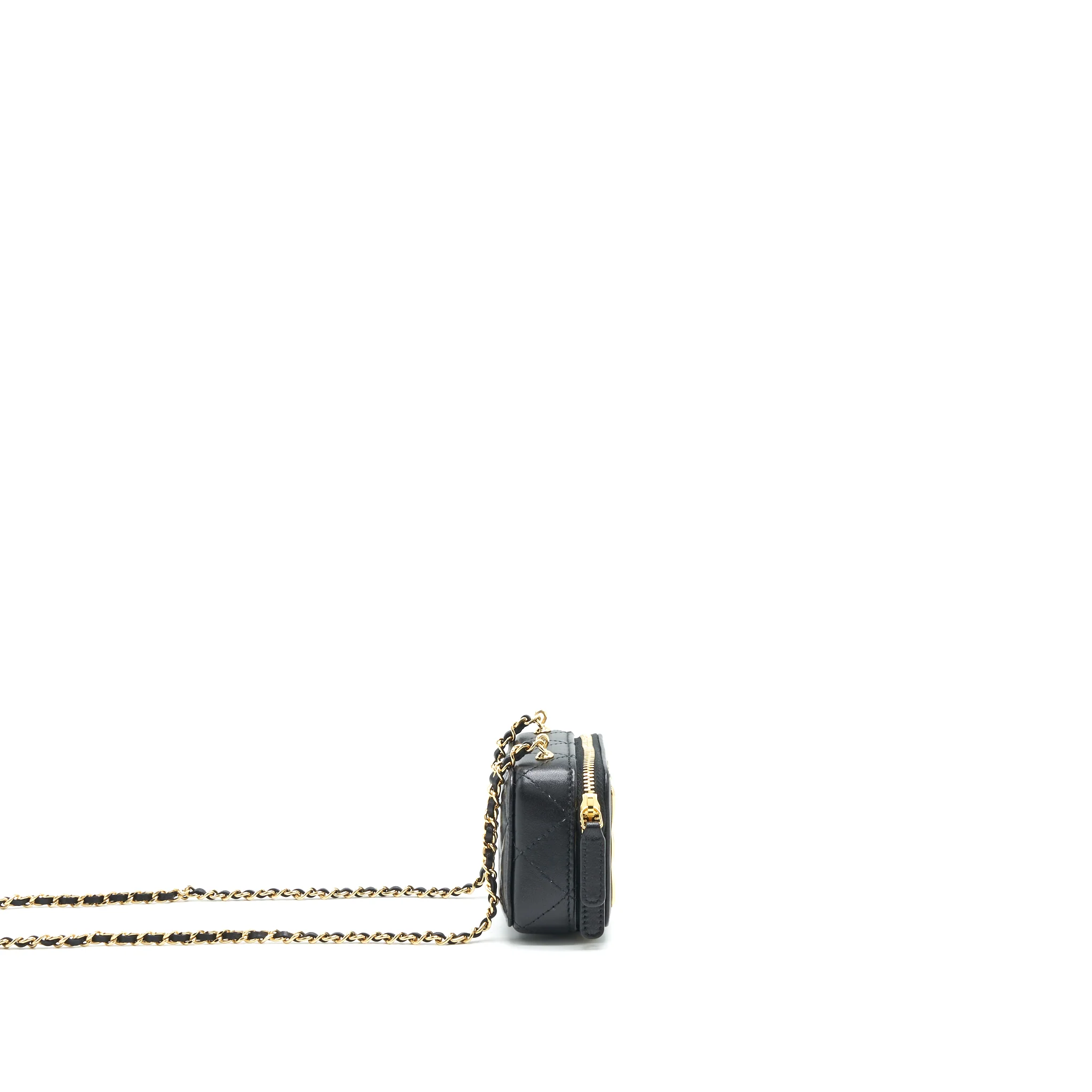 Chanel 21K Mini Clutch With Chain Black GHW - Image 3