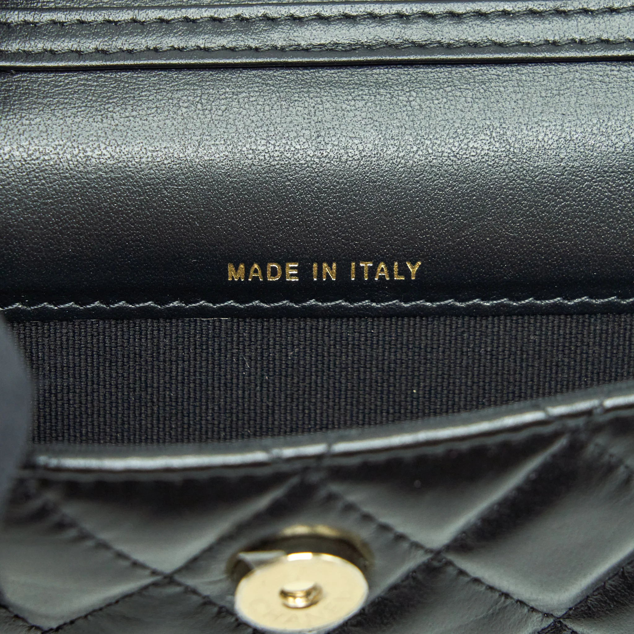 Chanel Giant Pearl Chain Mini Bag Lambskin Black LGHW - Image 7