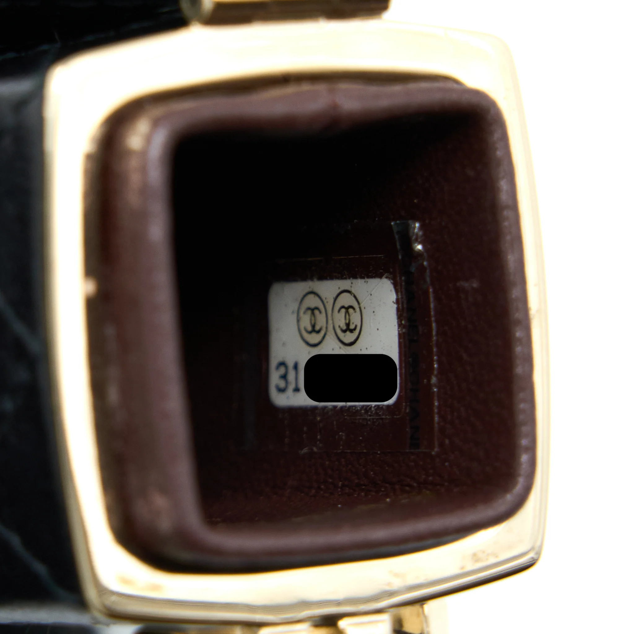 Chanel Squared Lipstick Case On Chain Black LGHW - Image 8