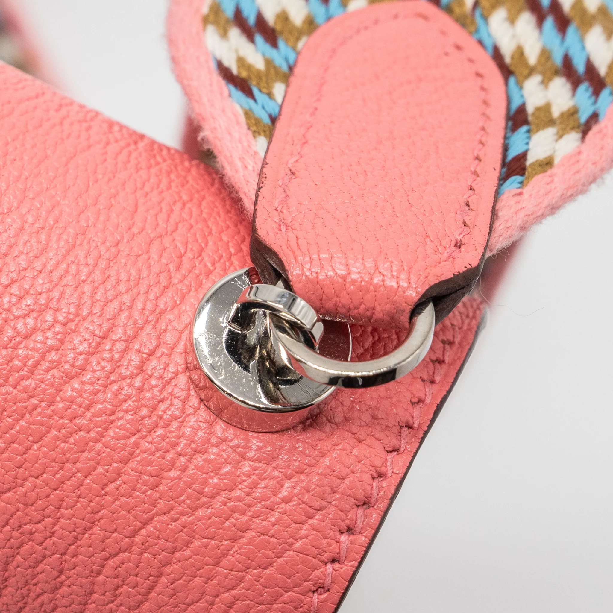 hermes mini verrou chevre mysore rose Ete Multicolor strap SHW stamp D - Image 12