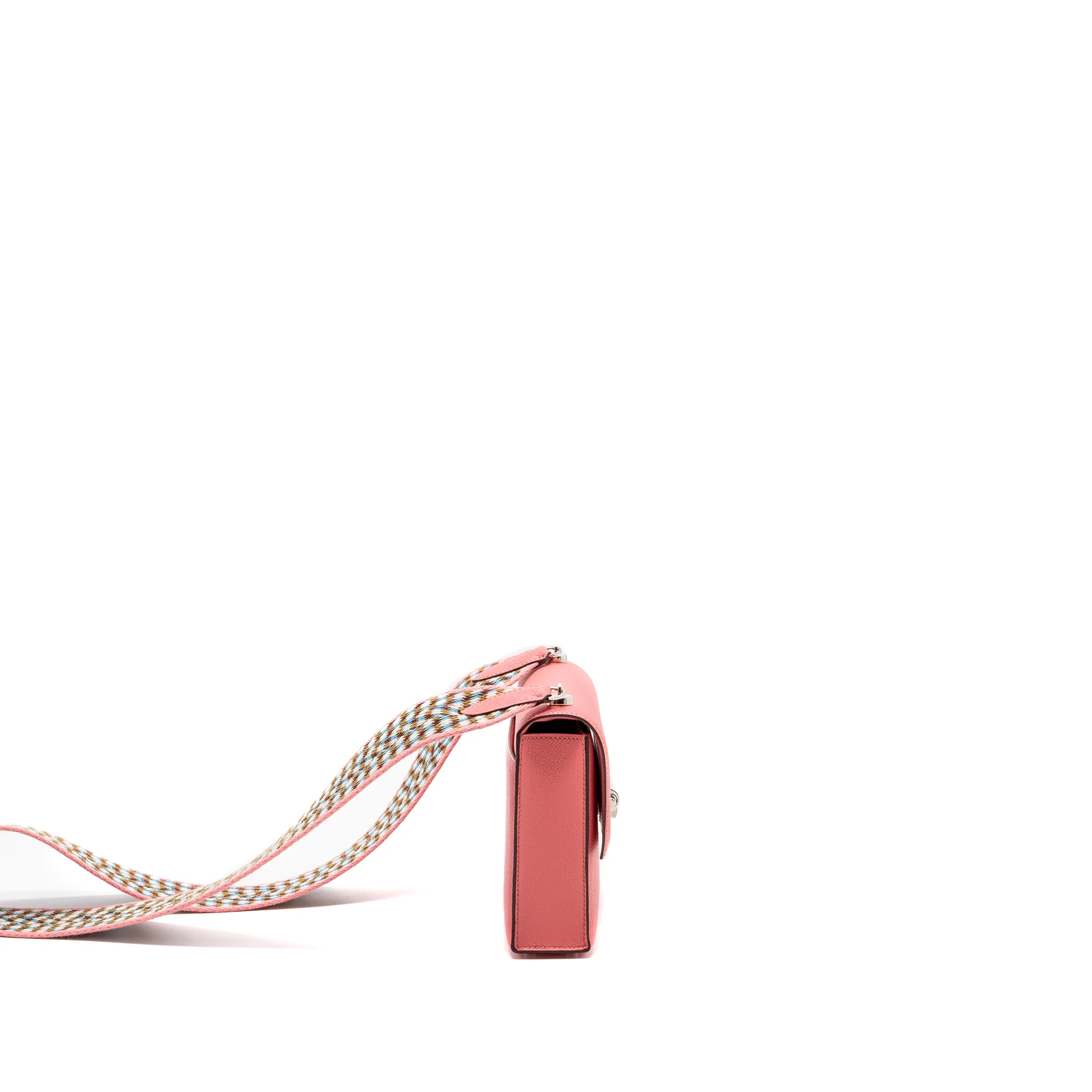 hermes mini verrou chevre mysore rose Ete Multicolor strap SHW stamp D - Image 3