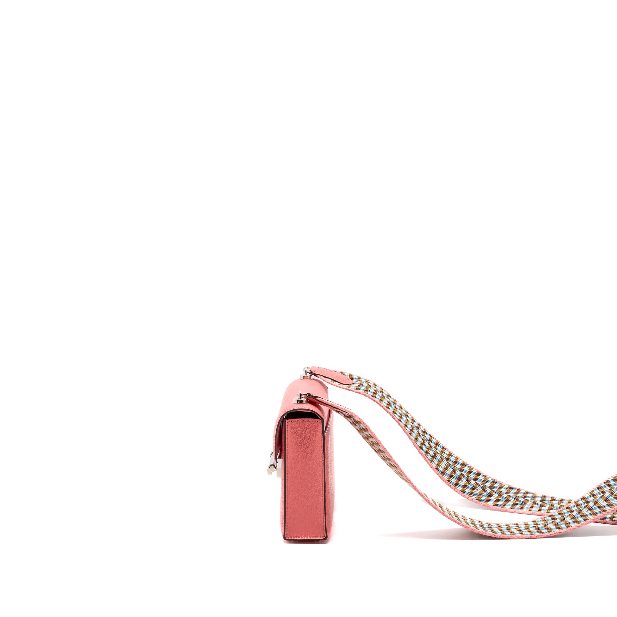 hermes mini verrou chevre mysore rose Ete Multicolor strap SHW stamp D - Image 4