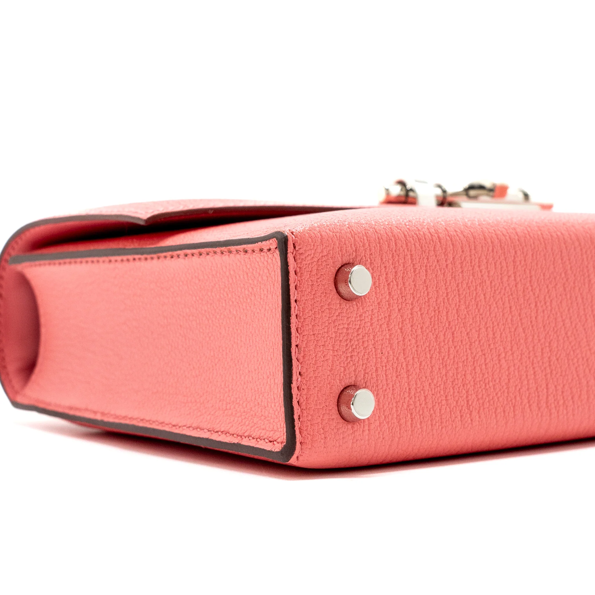 hermes mini verrou chevre mysore rose Ete Multicolor strap SHW stamp D - Image 6