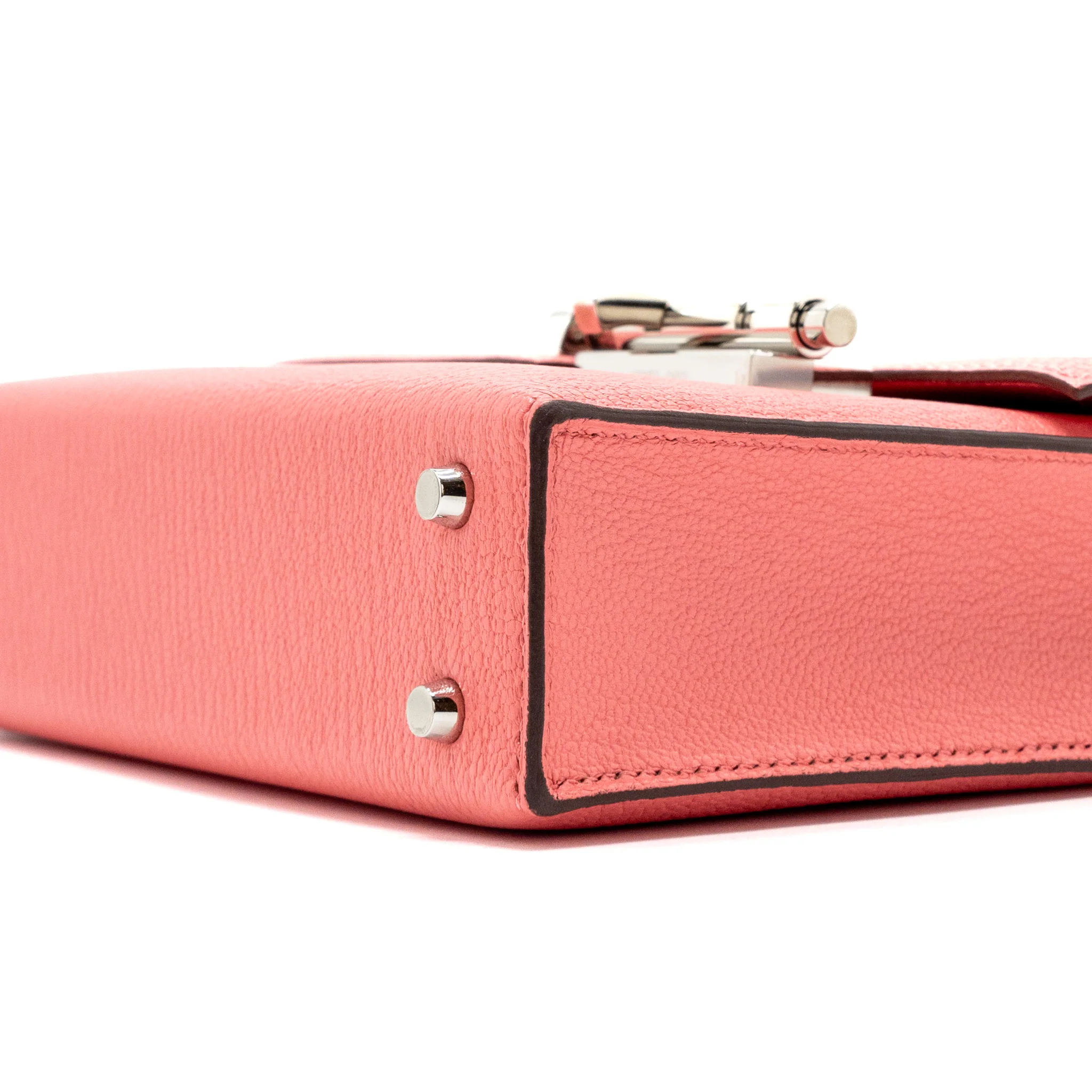 hermes mini verrou chevre mysore rose Ete Multicolor strap SHW stamp D - Image 7