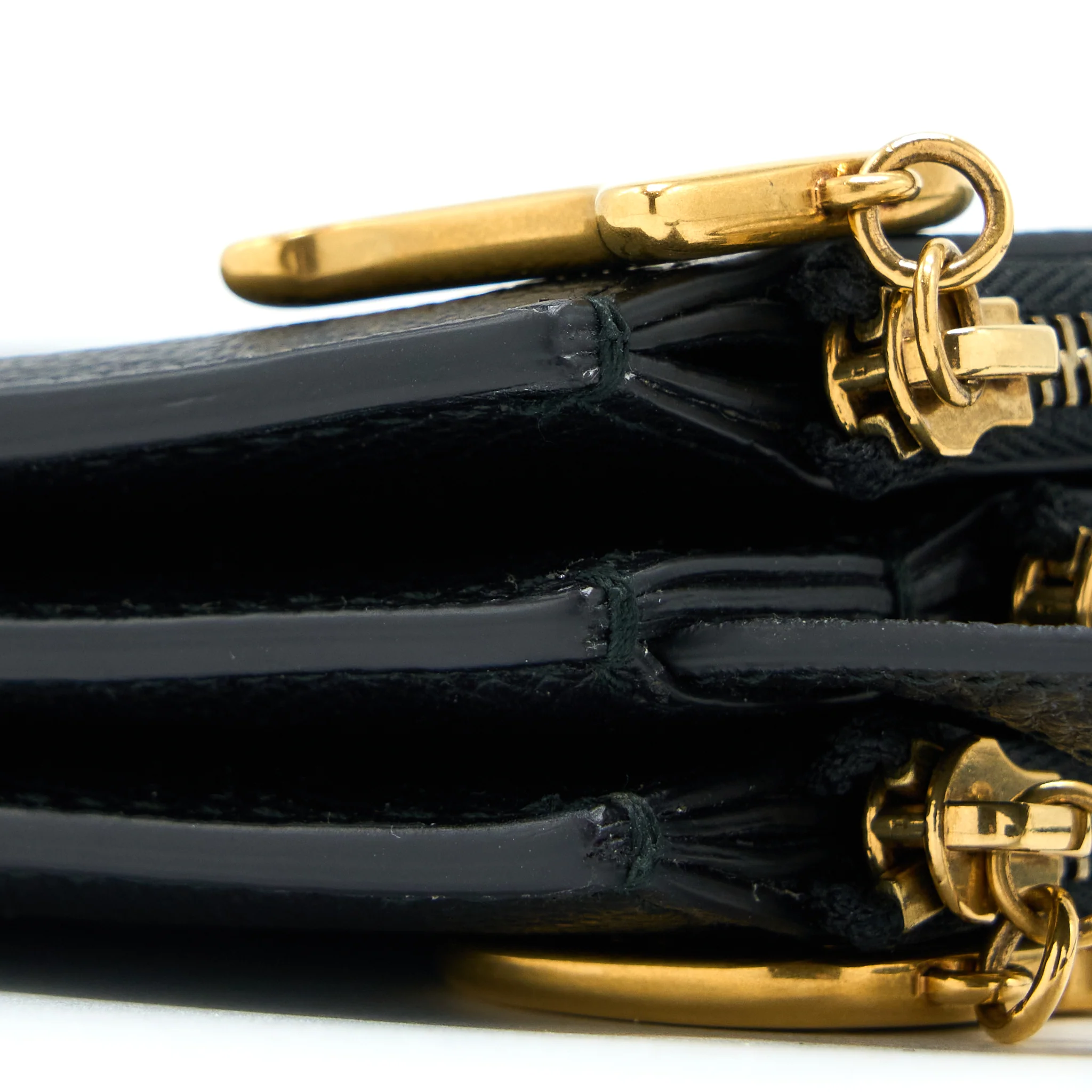 Dior Saddle Trio Crossbody Pouch Calfskin Black GHW - Image 6