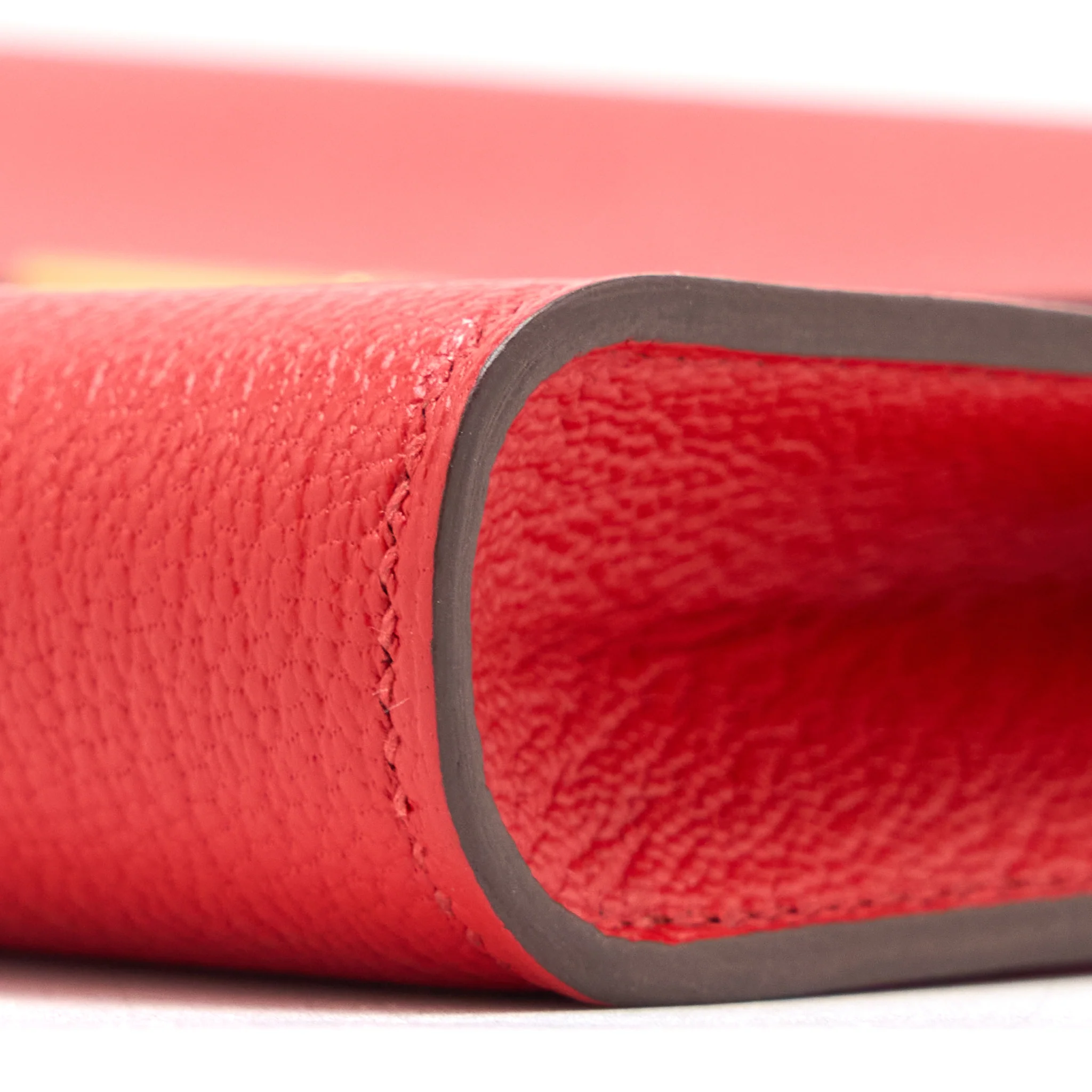 Hermes Clic 16 Wallet Mysore Red GHW Stamp D - Image 5