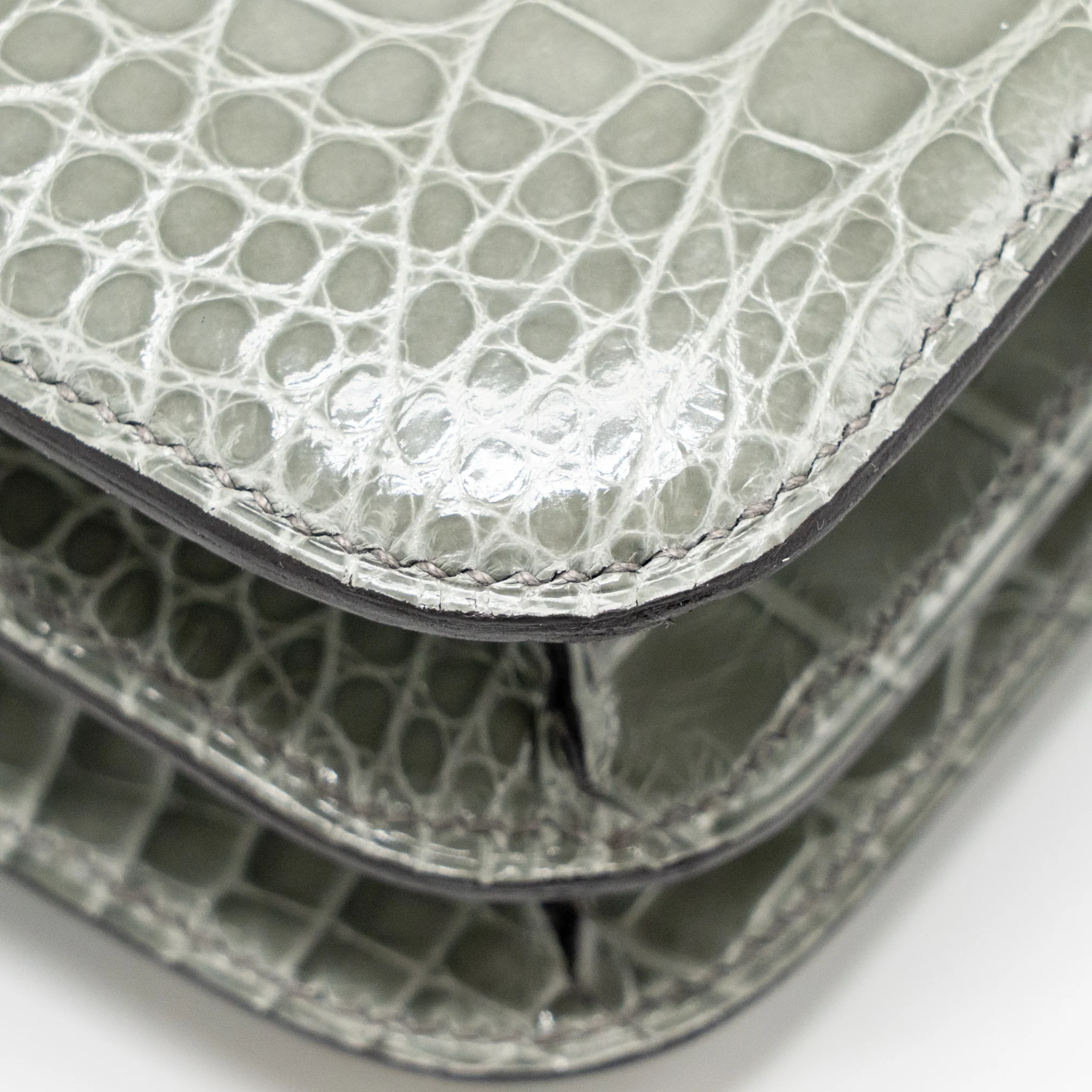 Hermes Constance Mini Alligator Mississippiensis 0V Gris Ciment GHW Stamp U - Image 10