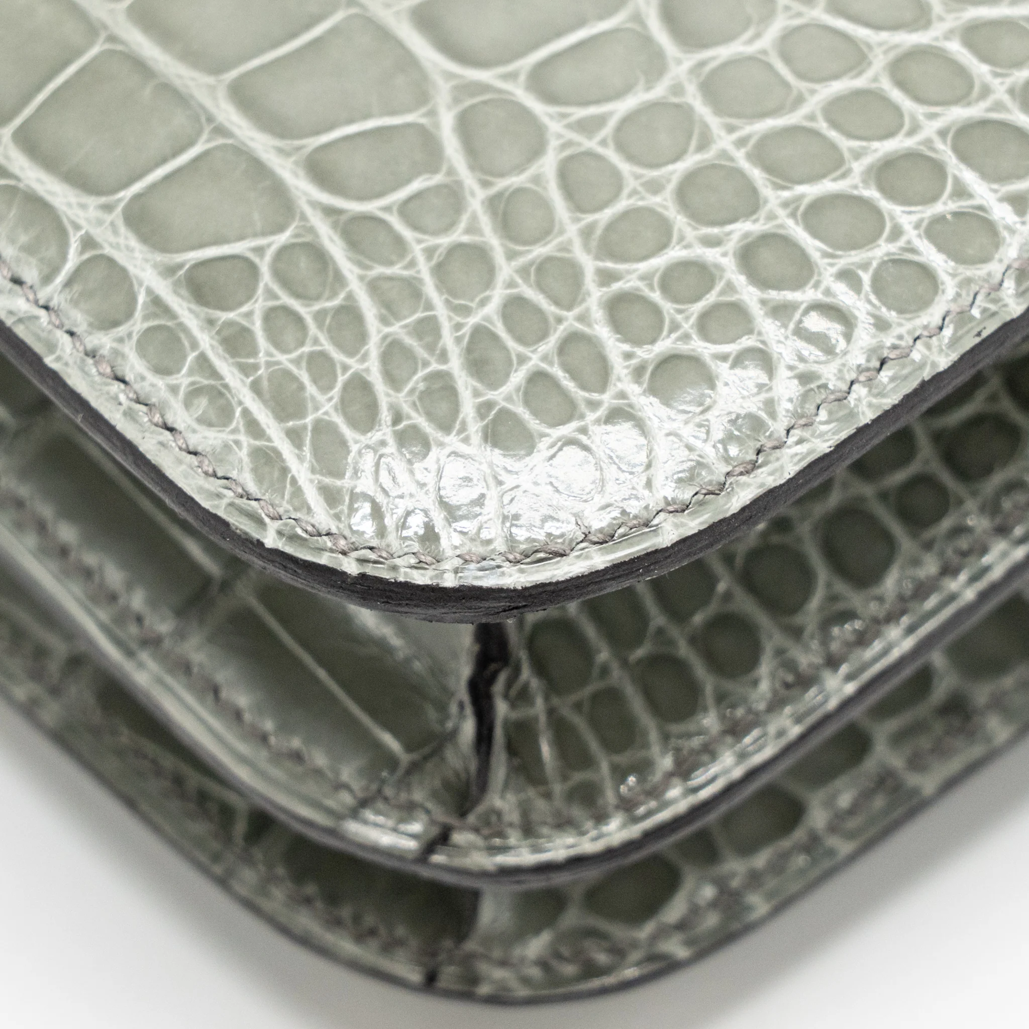 Hermes Constance Mini Alligator Mississippiensis 0V Gris Ciment GHW Stamp U - Image 11