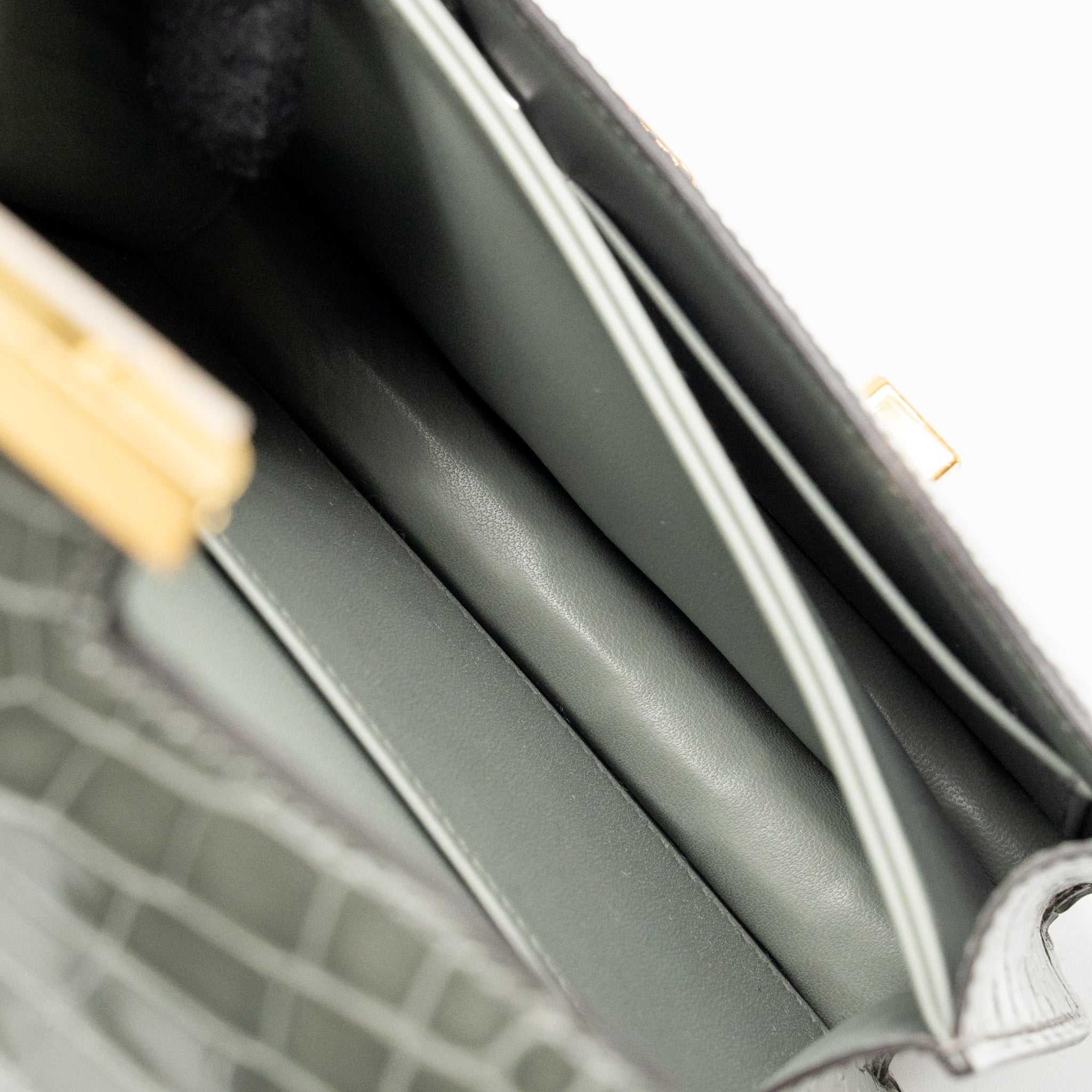 Hermes Constance Mini Alligator Mississippiensis 0V Gris Ciment GHW Stamp U - Image 15