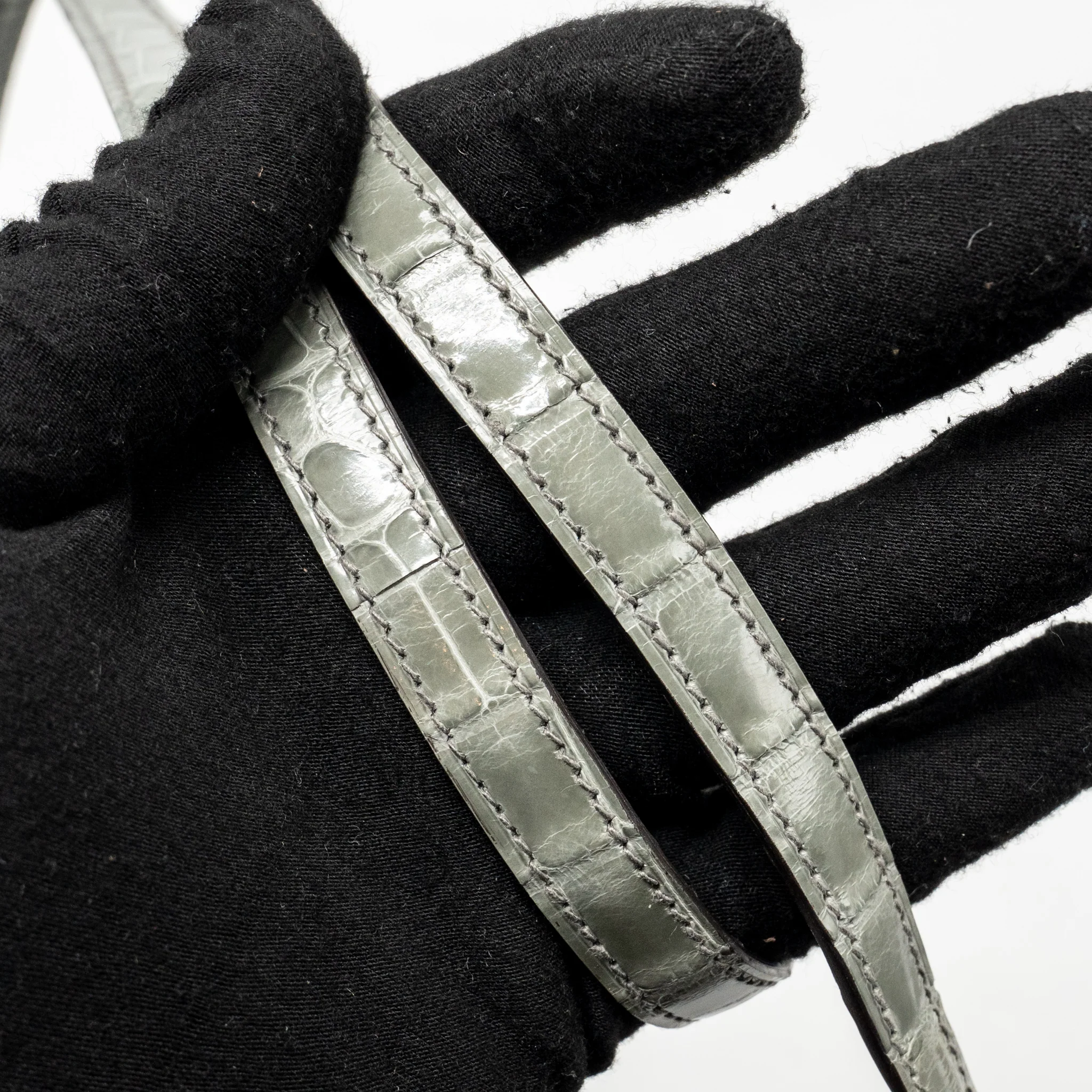 Hermes Constance Mini Alligator Mississippiensis 0V Gris Ciment GHW Stamp U - Image 17