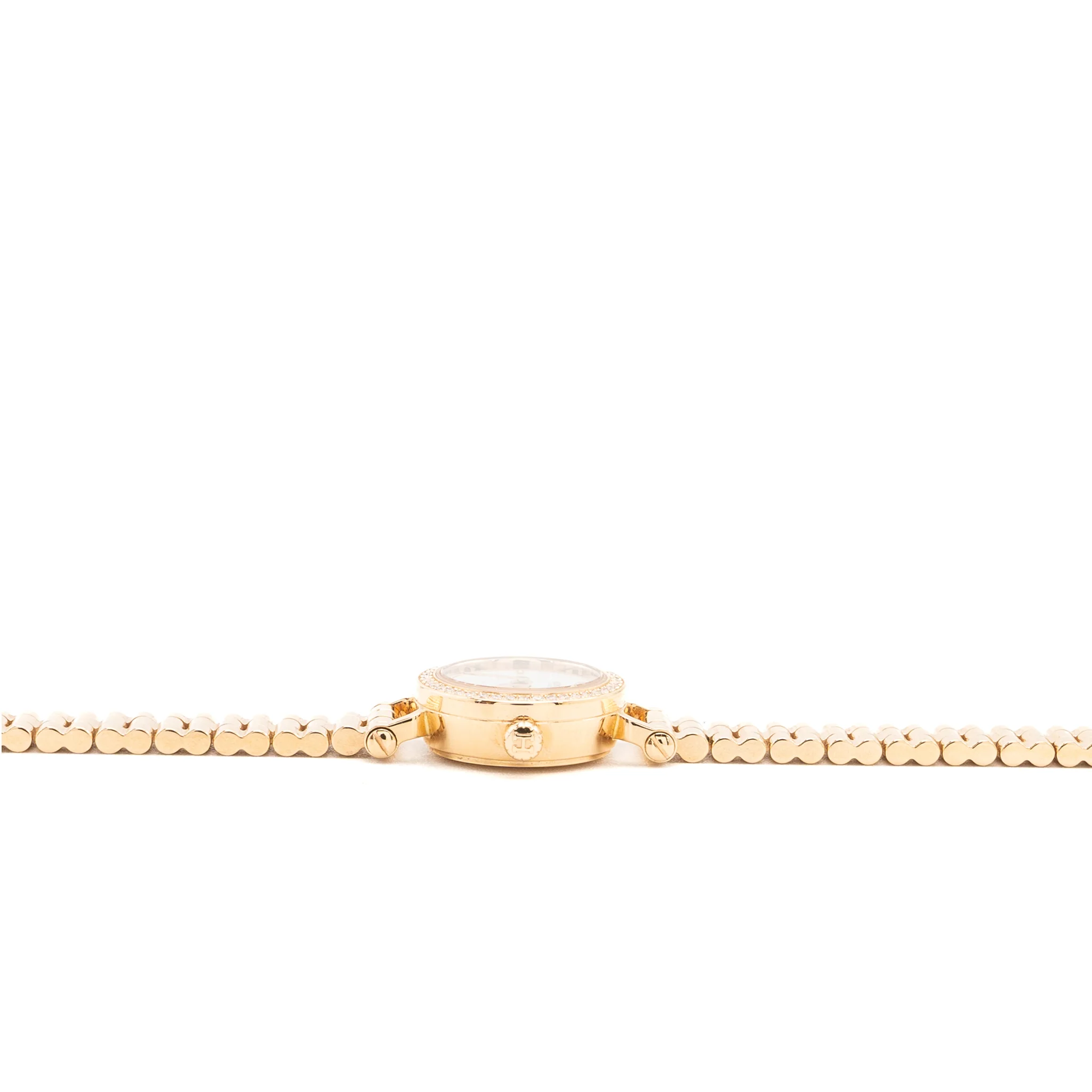 HERMES FAUBOURG QUARTZ WATCH  MINI MODEL 15MM ROSE GOLD DIAMONDS - Image 5