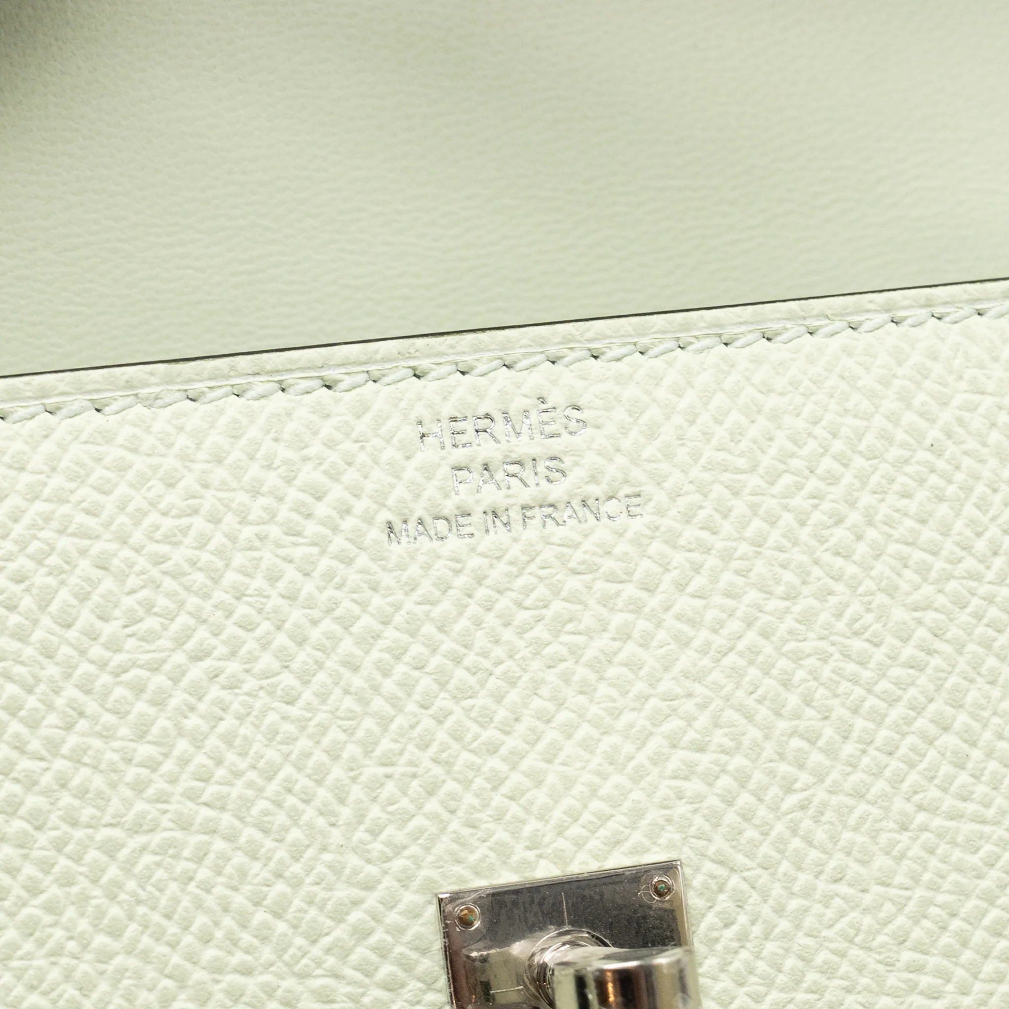 Hermes Kellydole / Kelly Dole picto epsom vert fizz/ nata/ rose Texas / vert jade SHW stamp B - Image 16