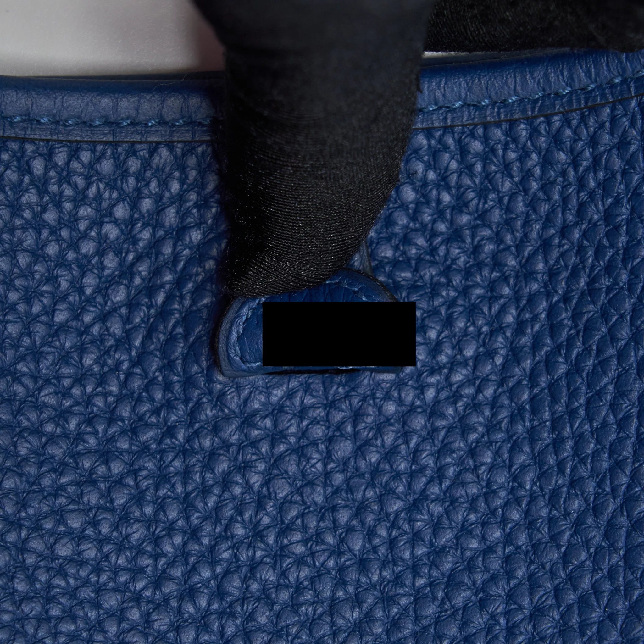 Hermes Mini Evelyne Clemence Deep Blue GHW Stamp Y - Image 10