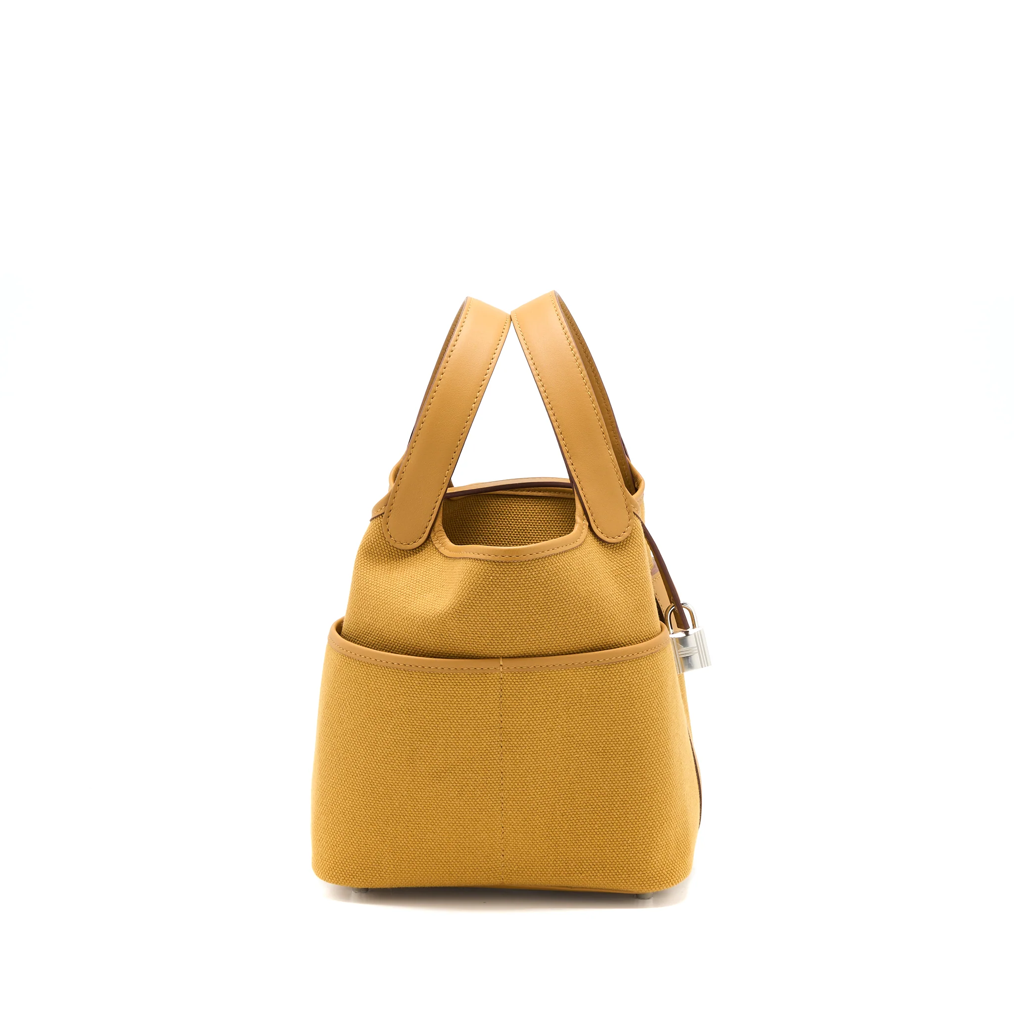 Hermes Picotin Cargo 18 Swift/Toile Canvas Sesame SHW Stamp U - Image 4