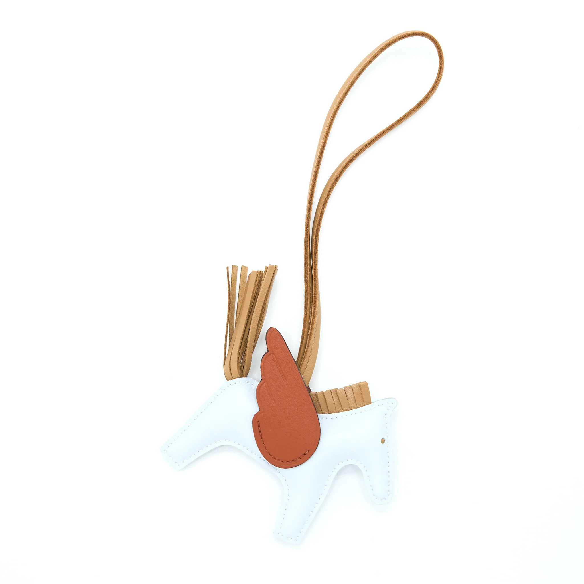 Hermes Rodeo Pegase PM Bag Charm Blue Brume/Chai/Cuivre Stamp U - Image 3