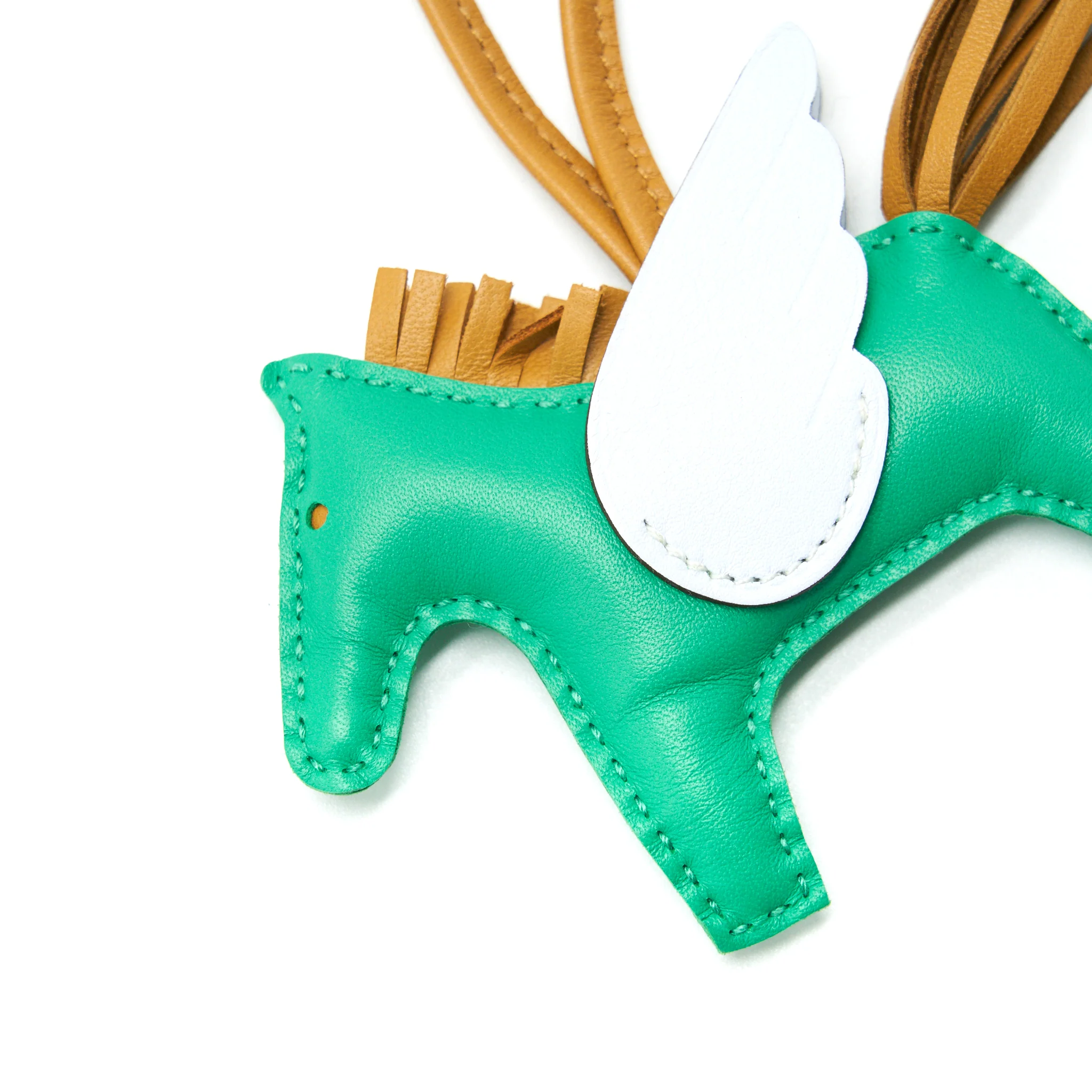 Hermes Rodeo Pegase PM Bag Charm Menthe/Sesame/Blue Bruce Stamp U - Image 3