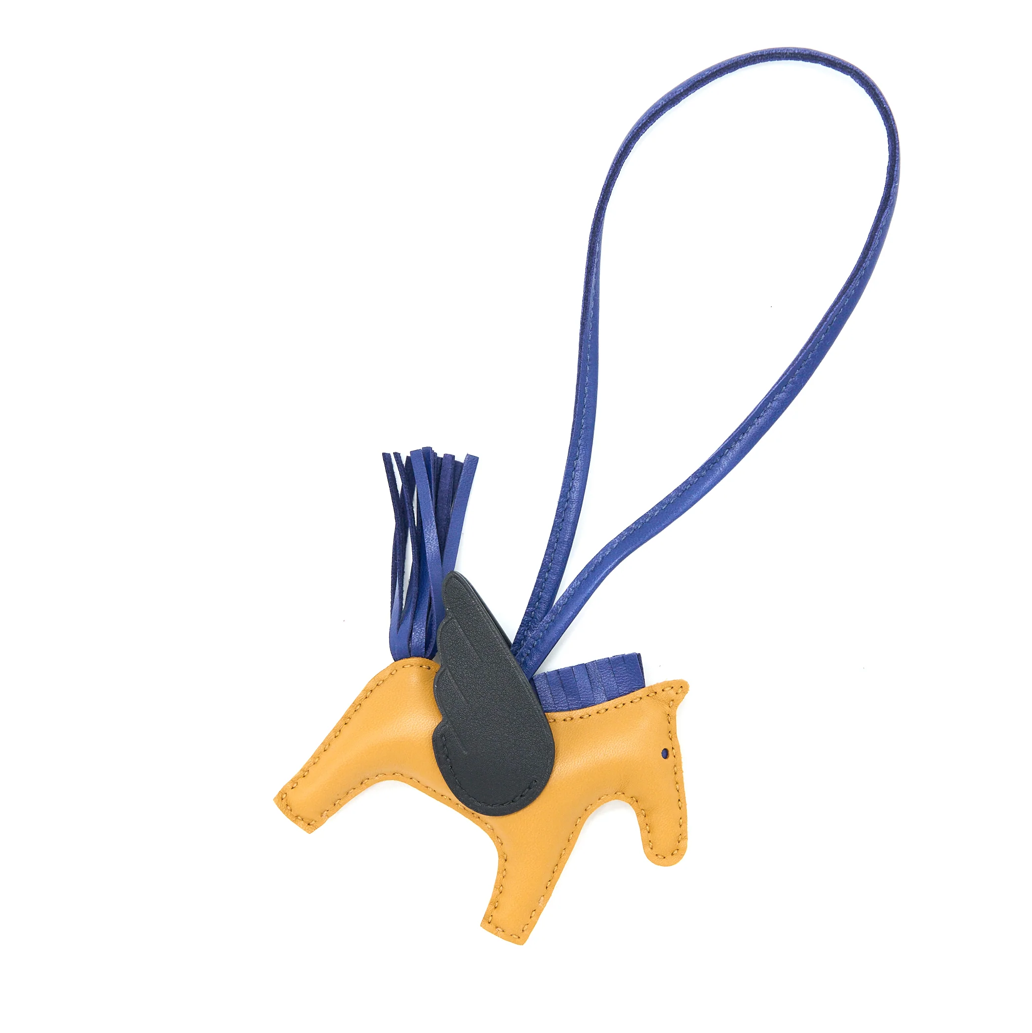 Hermes Rodeo Pegase PM Bag Charm Sesame / Blue Saphir / Noir - Image 3