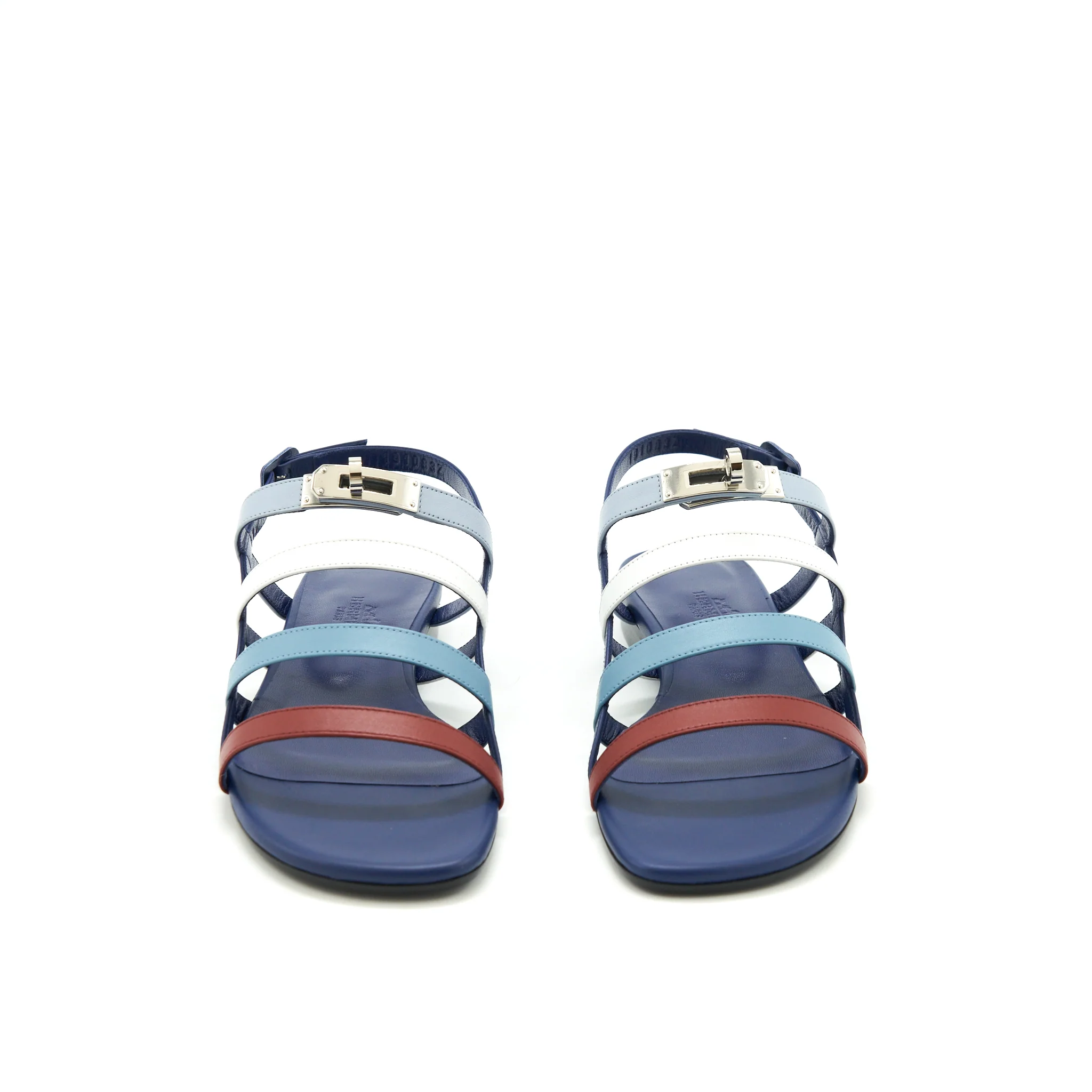 Hermes Size 37 Transat Sandal Blue Multicolour - Image 3