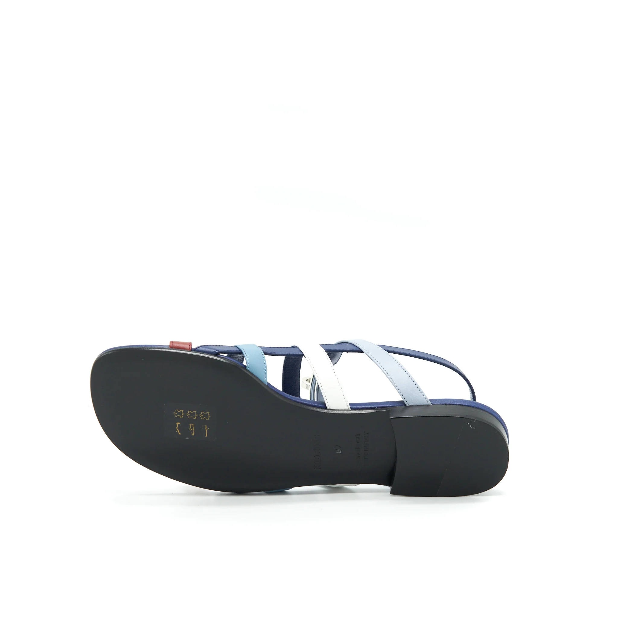 Hermes Size 37 Transat Sandal Blue Multicolour - Image 6