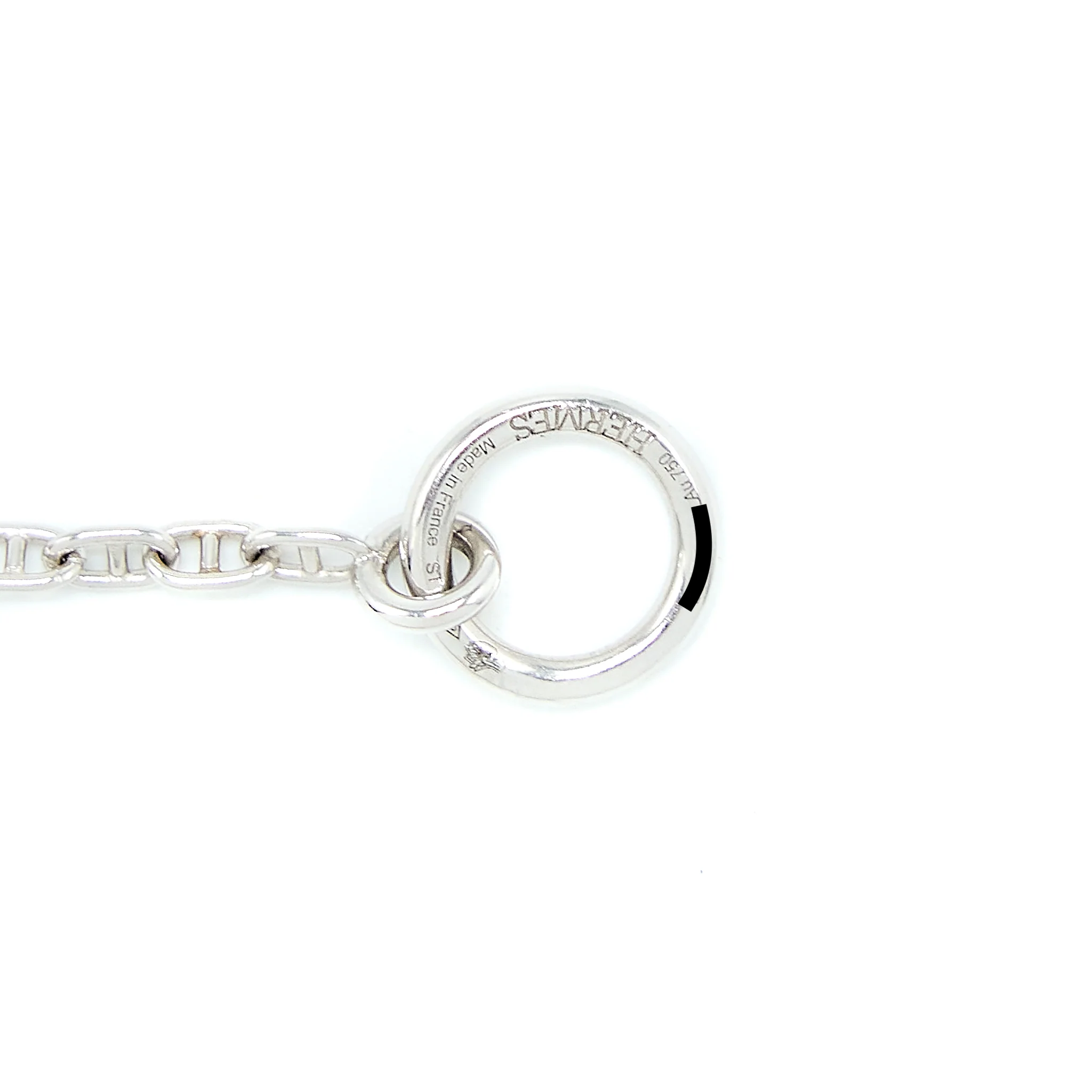 Hermes Size ST New Farandole Bracelet Toggle Closure White Gold With Diamonds - Image 5