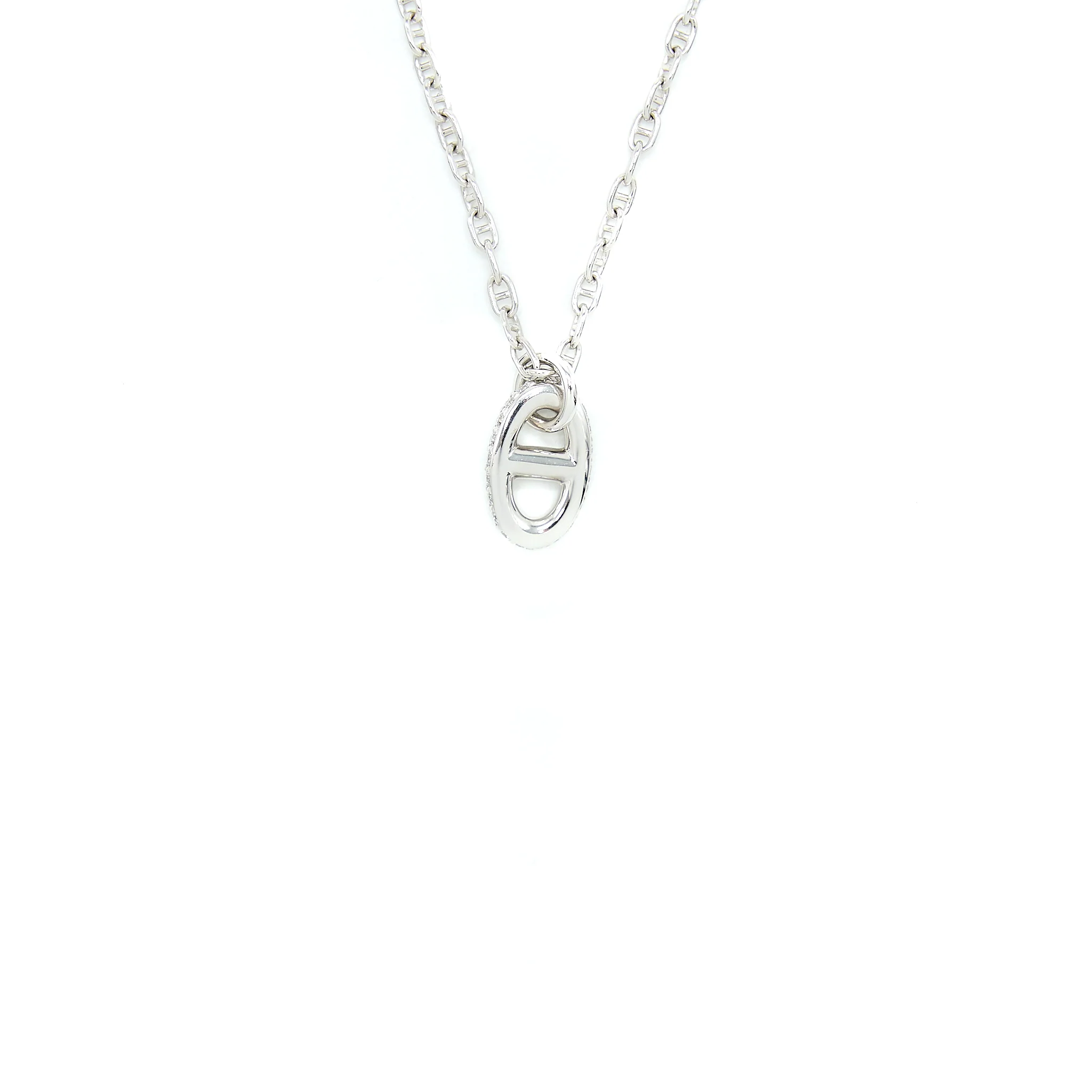 Hermes Size ST Small Model New Farandole Pendant White Gold with Diamonds - Image 4