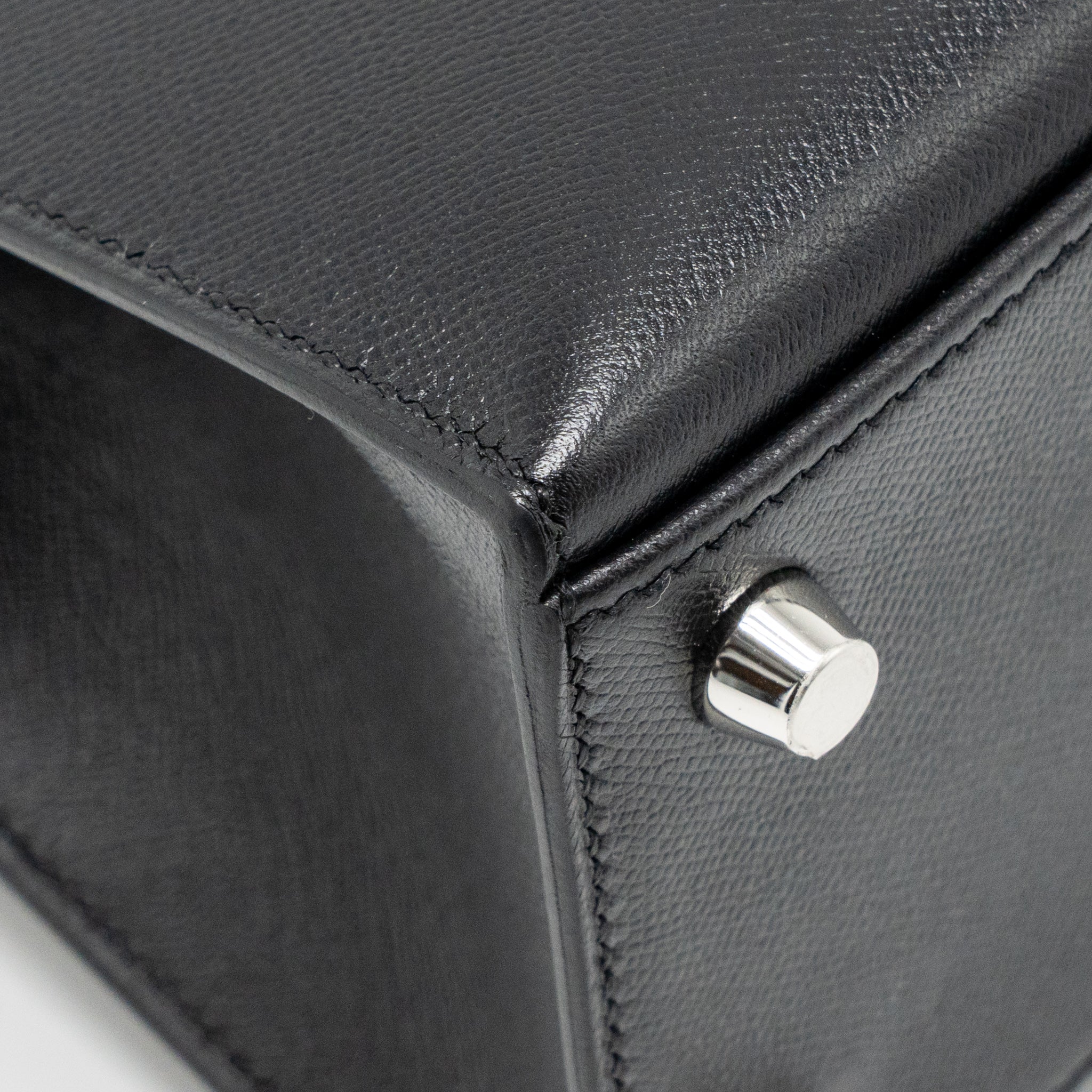 Hermes Touch Kelly 25 Madame / Crocodile Niloticus Black SHW Stamp U - Image 11