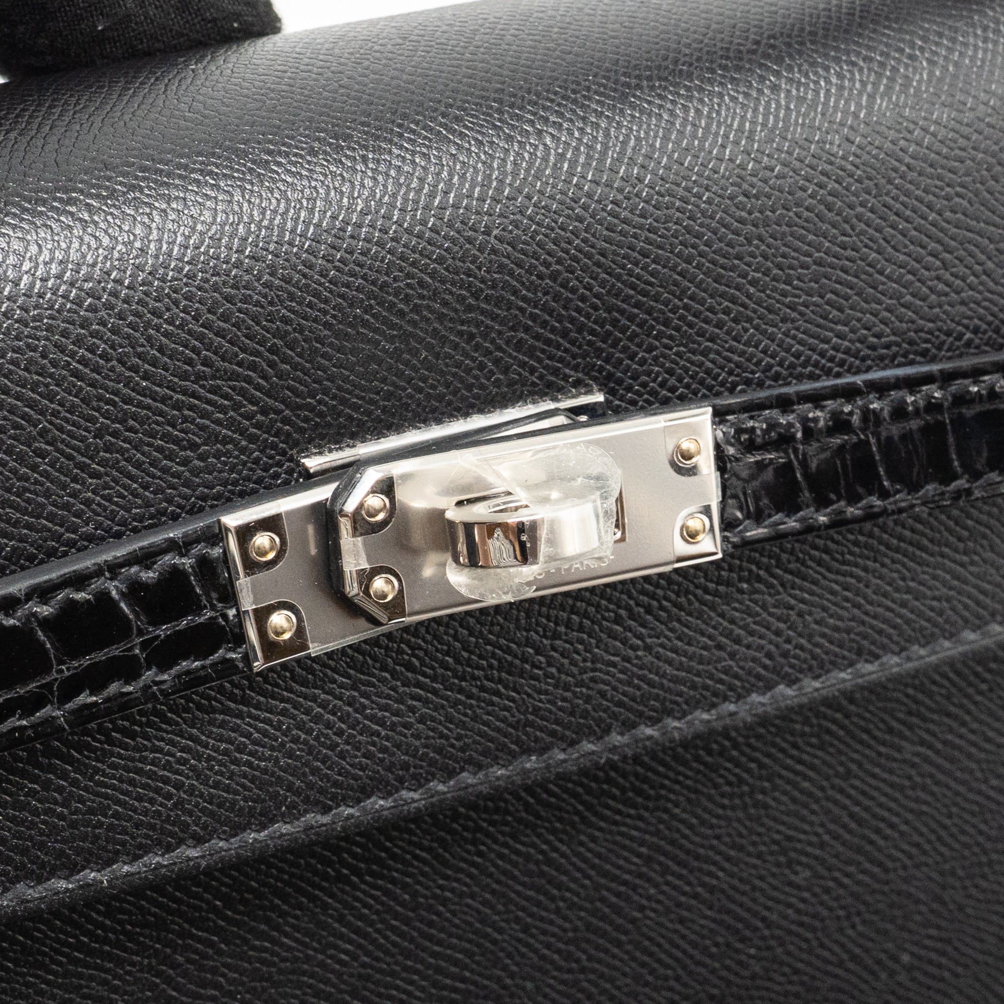 Hermes Touch Kelly 25 Madame / Crocodile Niloticus Black SHW Stamp U - Image 14