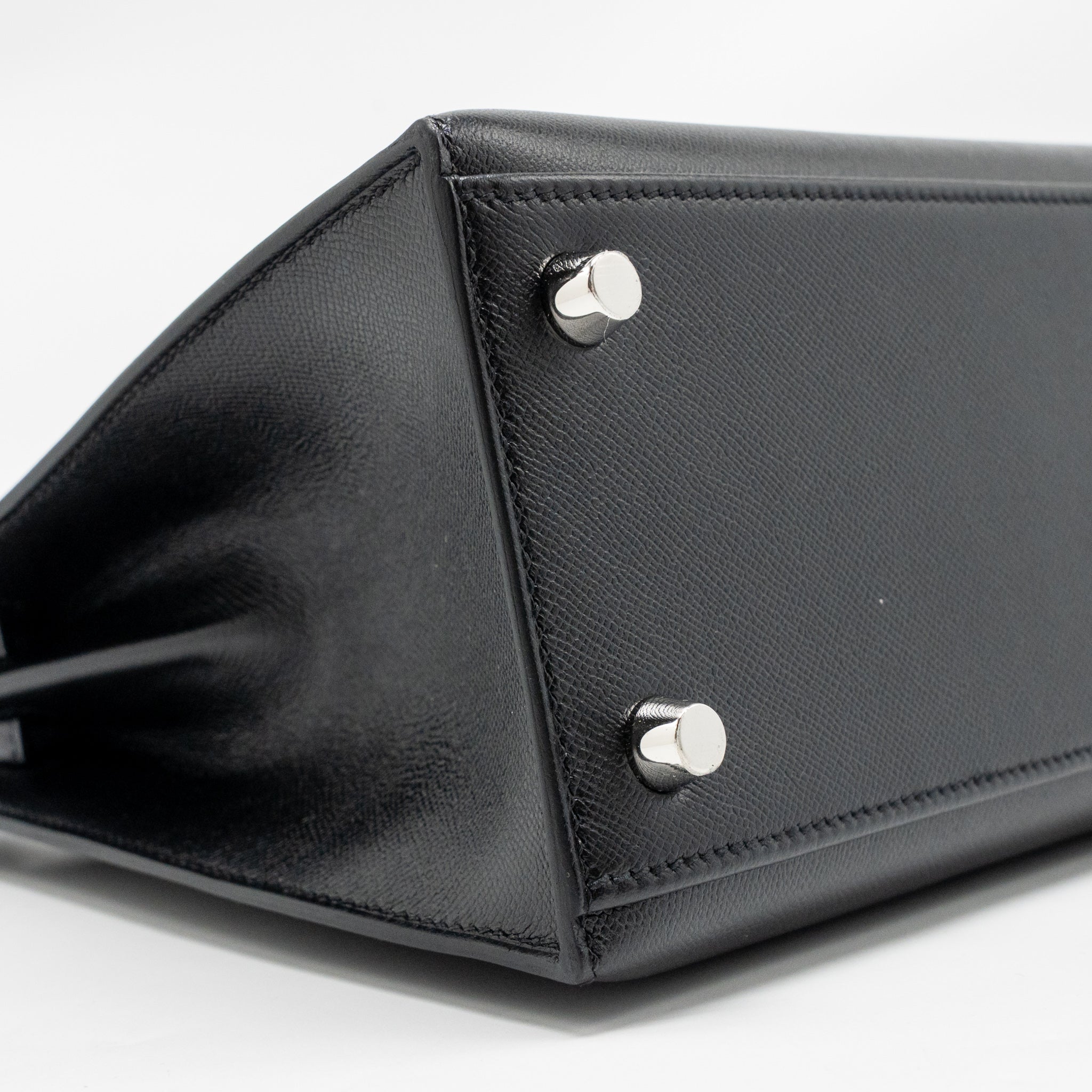 Hermes Touch Kelly 25 Madame / Crocodile Niloticus Black SHW Stamp U - Image 7