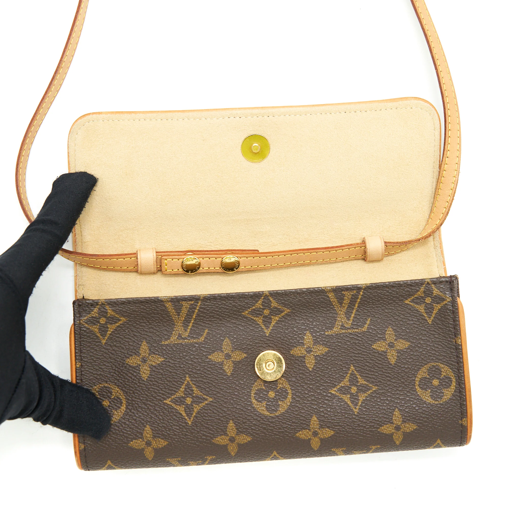 Louis Vuitton Vintage Pochette twin PM crossbody bag Monogram - Image 3
