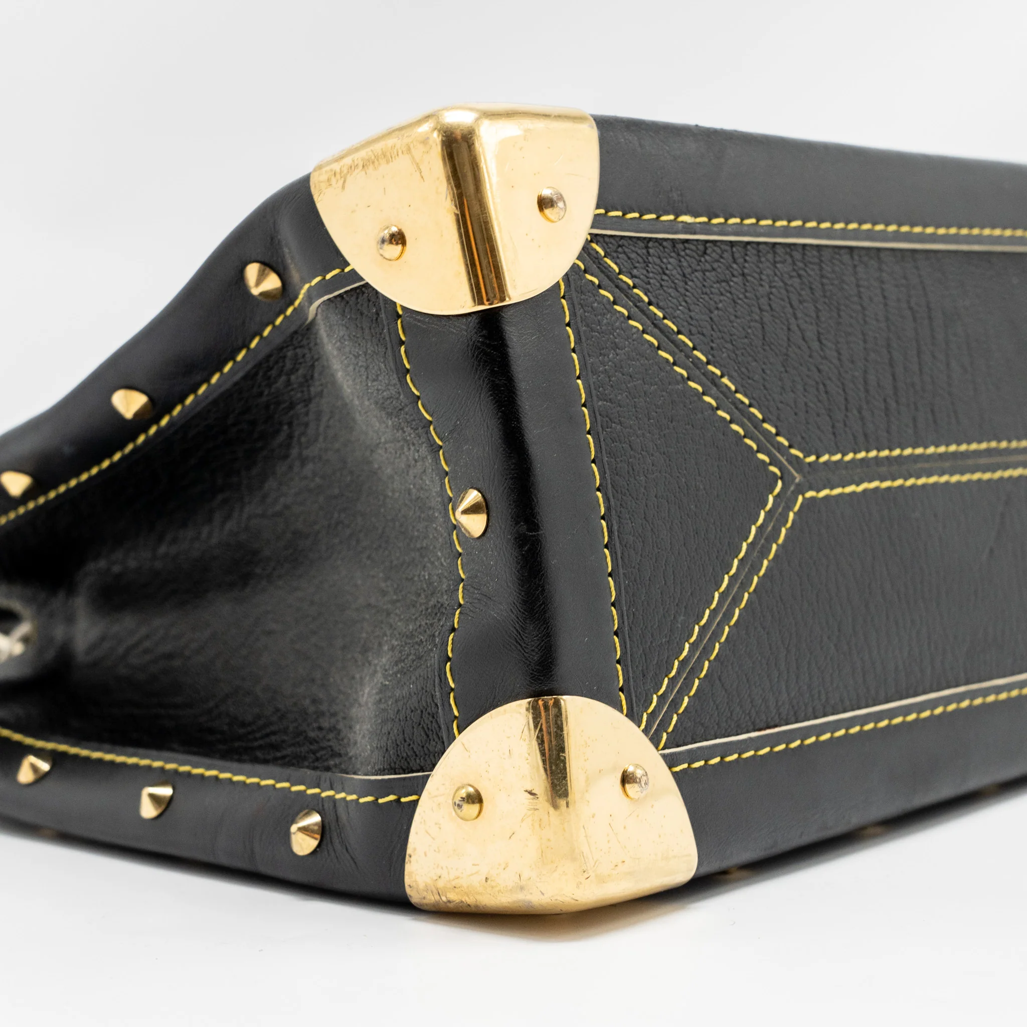 Louis Vuitton Vintage Shoulder Bag Black GHW - Image 6