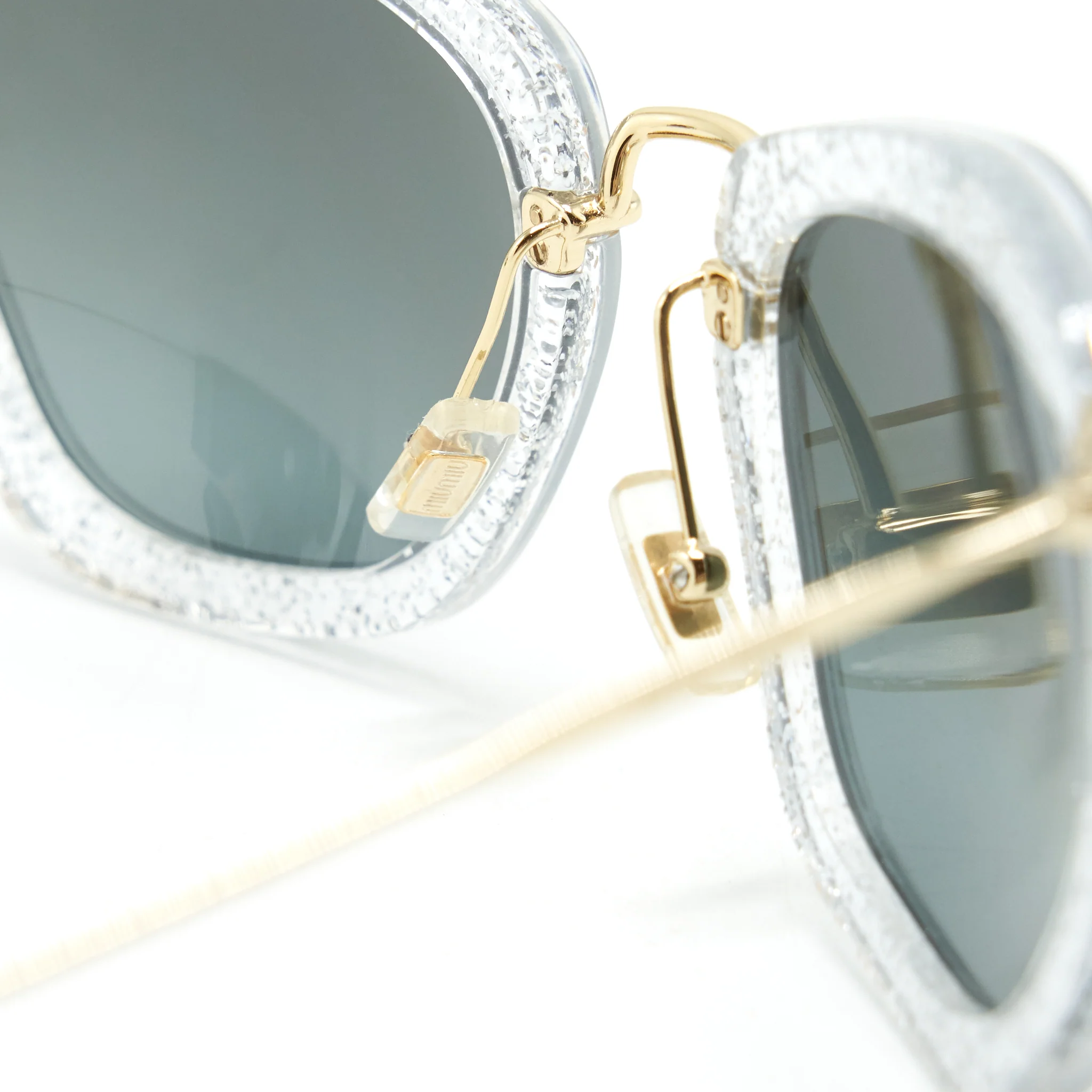 Miumiu silver tone sunglasses - Image 4