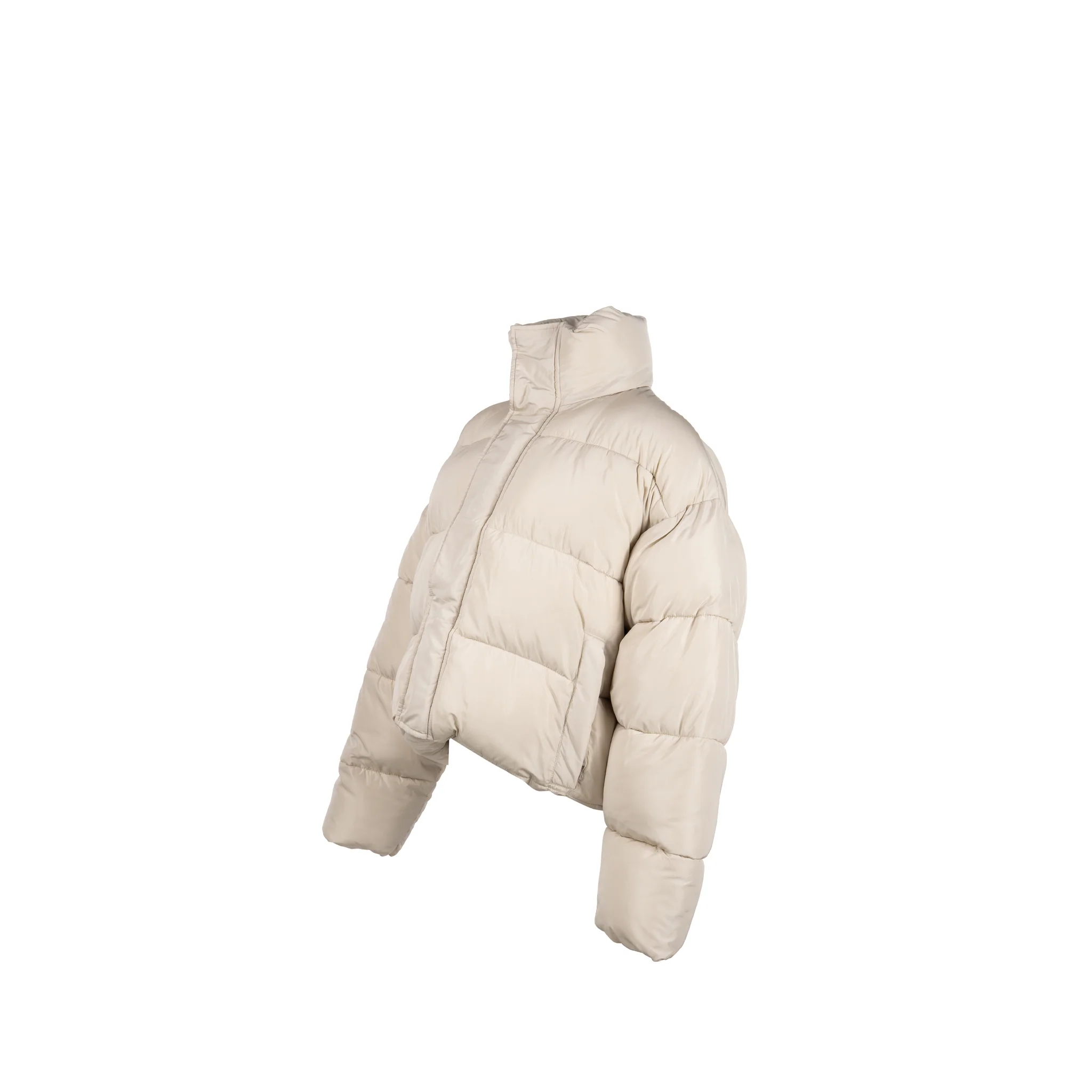 Balenciaga Size 36 Puffer Jacket Polyester/Viscose White with Black Hardware - Image 3