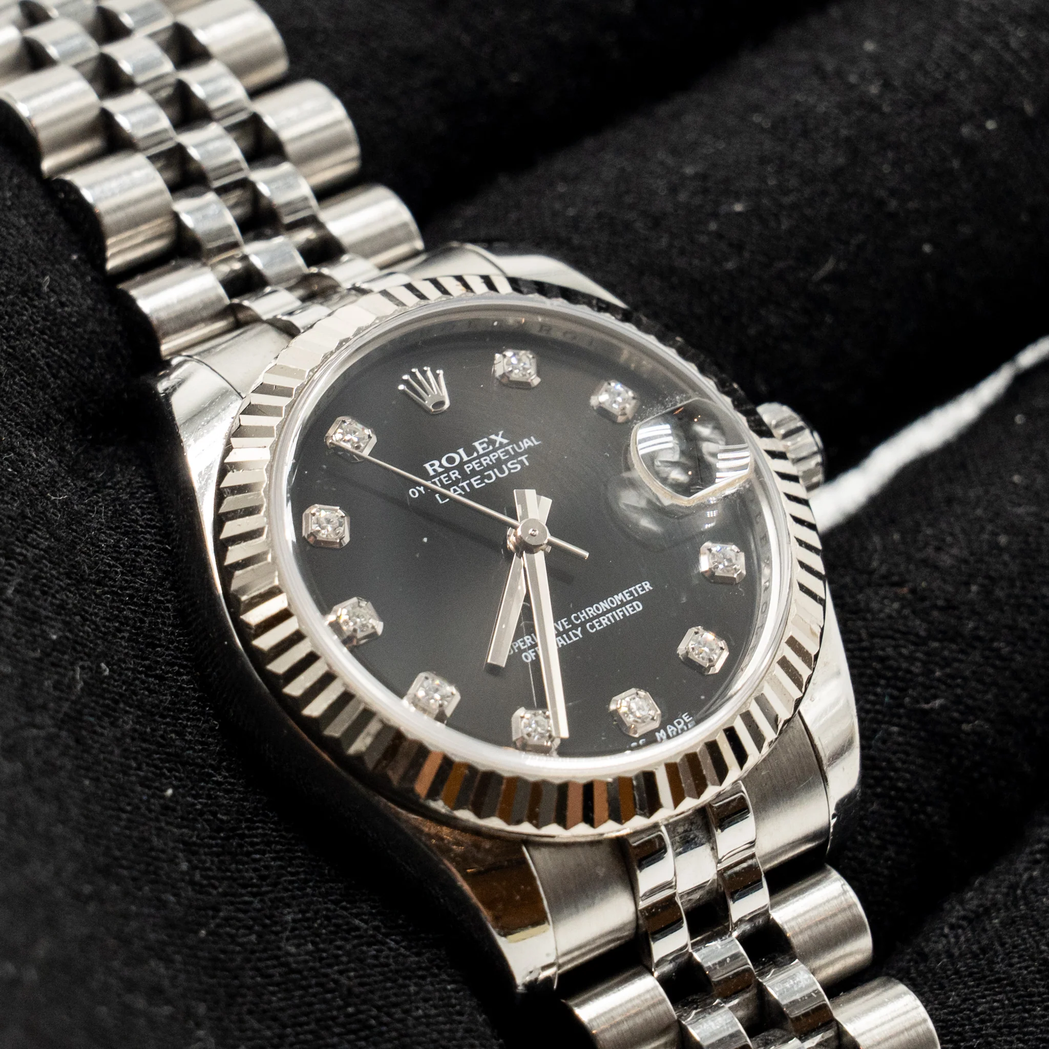 Rolex Datejust 31mm steel jubilee bracelet black diamond dial, model: 178274 - Image 6