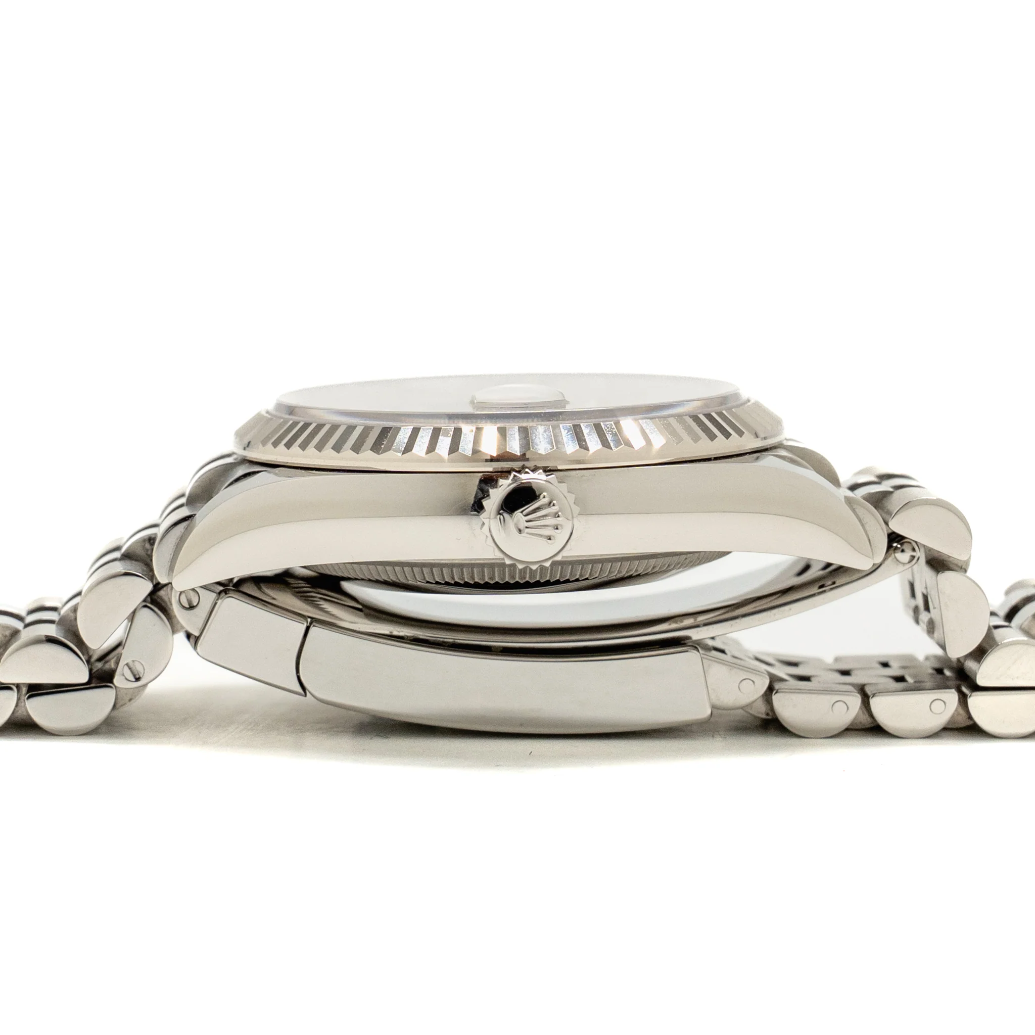 Rolex datejust 36mm Oystersteel/White gold bright black, diamond-set dial jubilee bracelet M: 126234 - Image 3